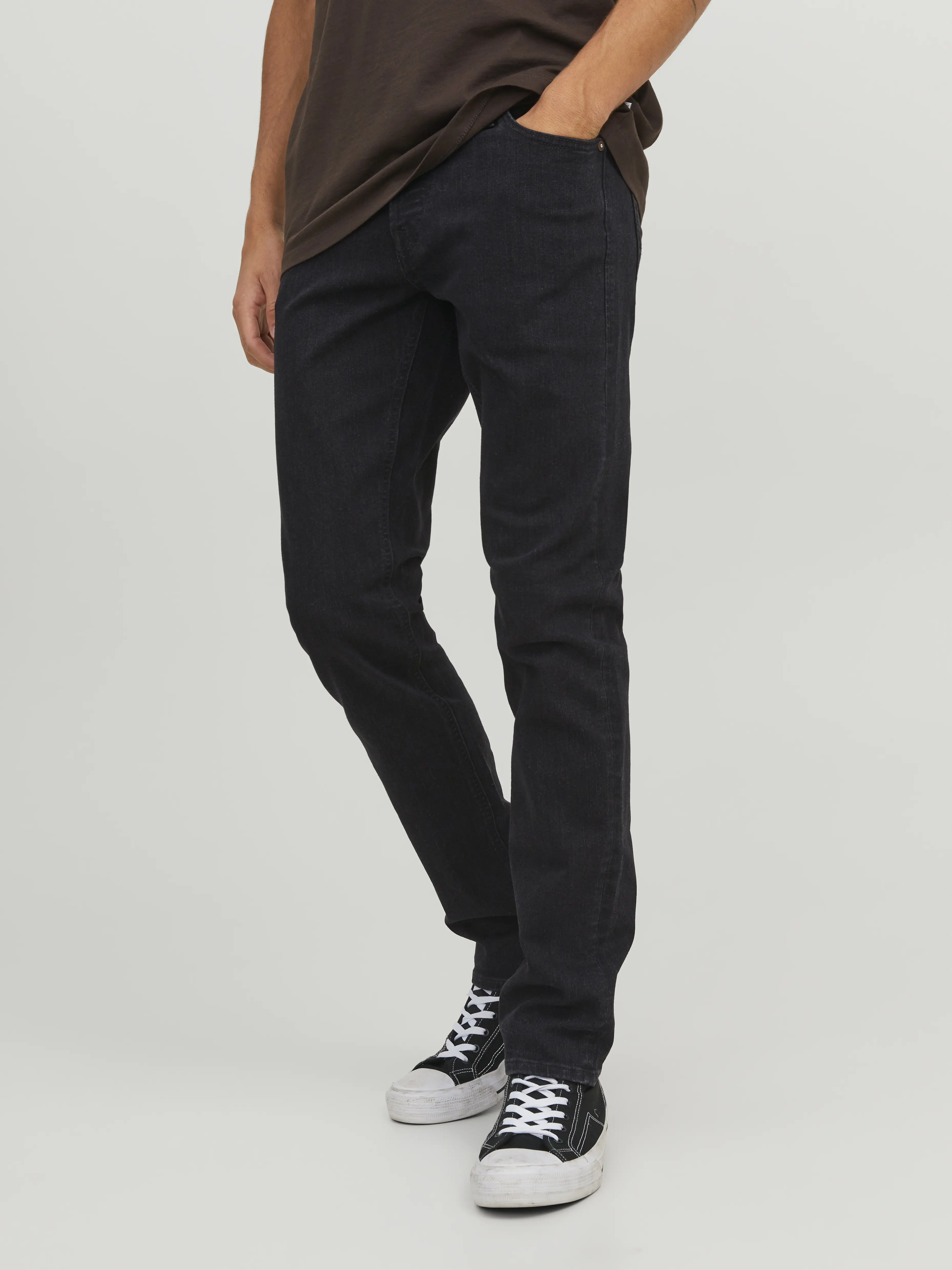 Jack & Jones - GLENN / Black - Férfi farmernadrág