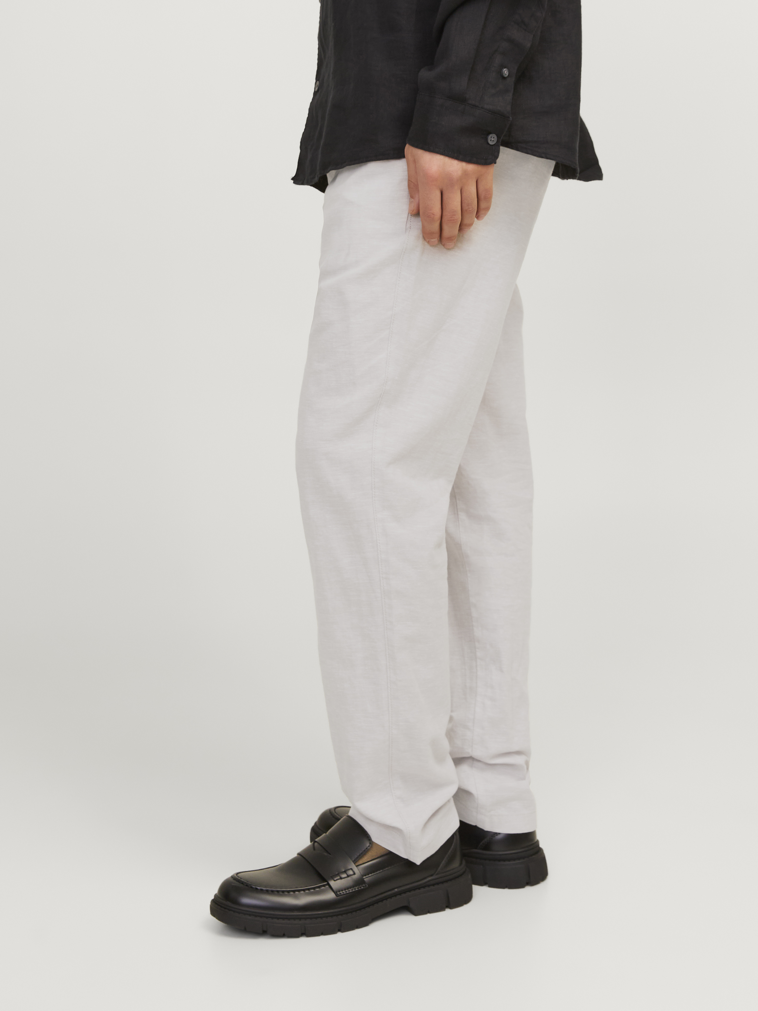 Jack & Jones - Stace Summer Linen / Crockery Melange - Férfi lenvászon nadrág Jack & Jones - Stace Summer Linen / Crockery Melange - Férfi lenvászon nadrág