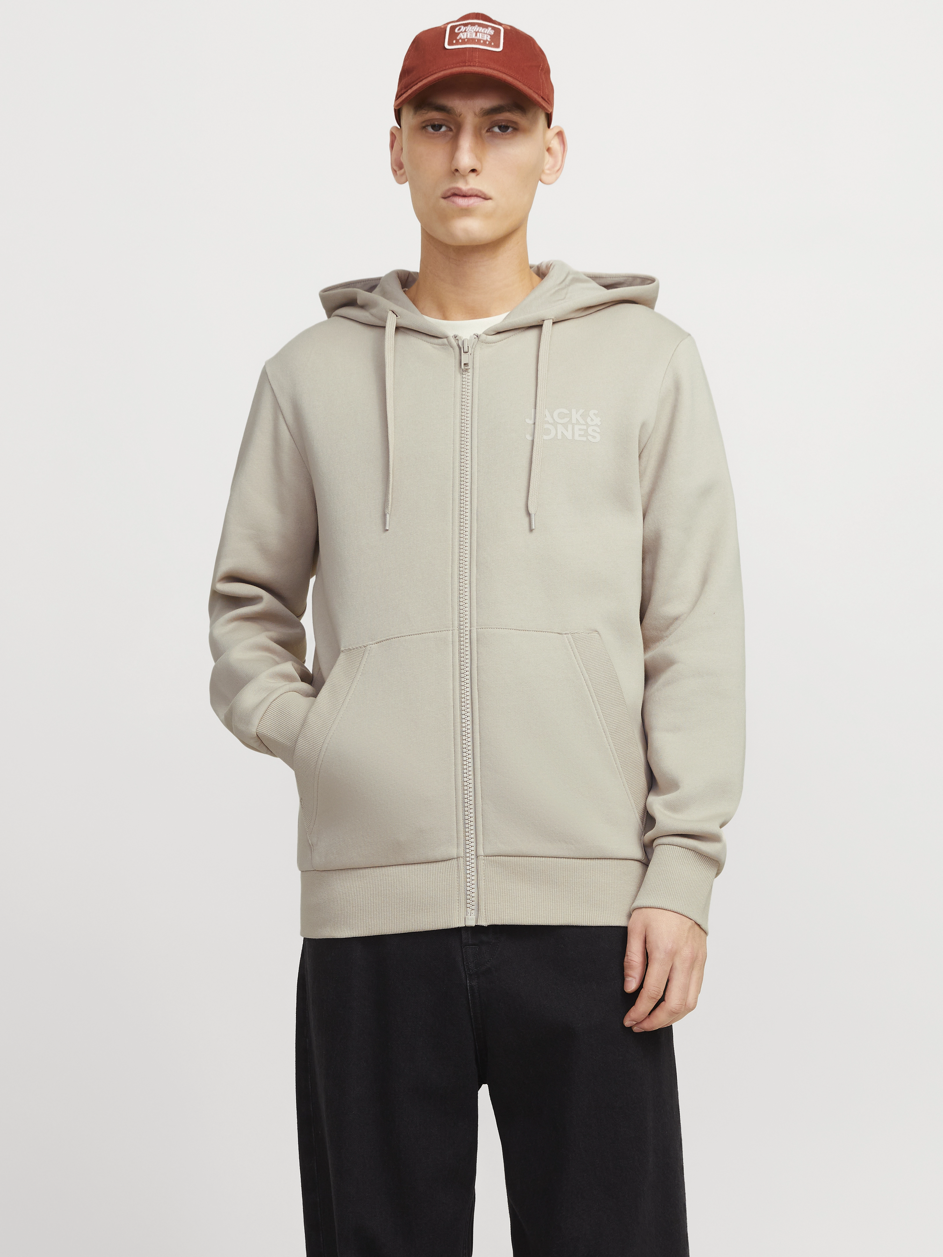 Jack & Jones - CORP / Grey - Sportos Férfi pulóver