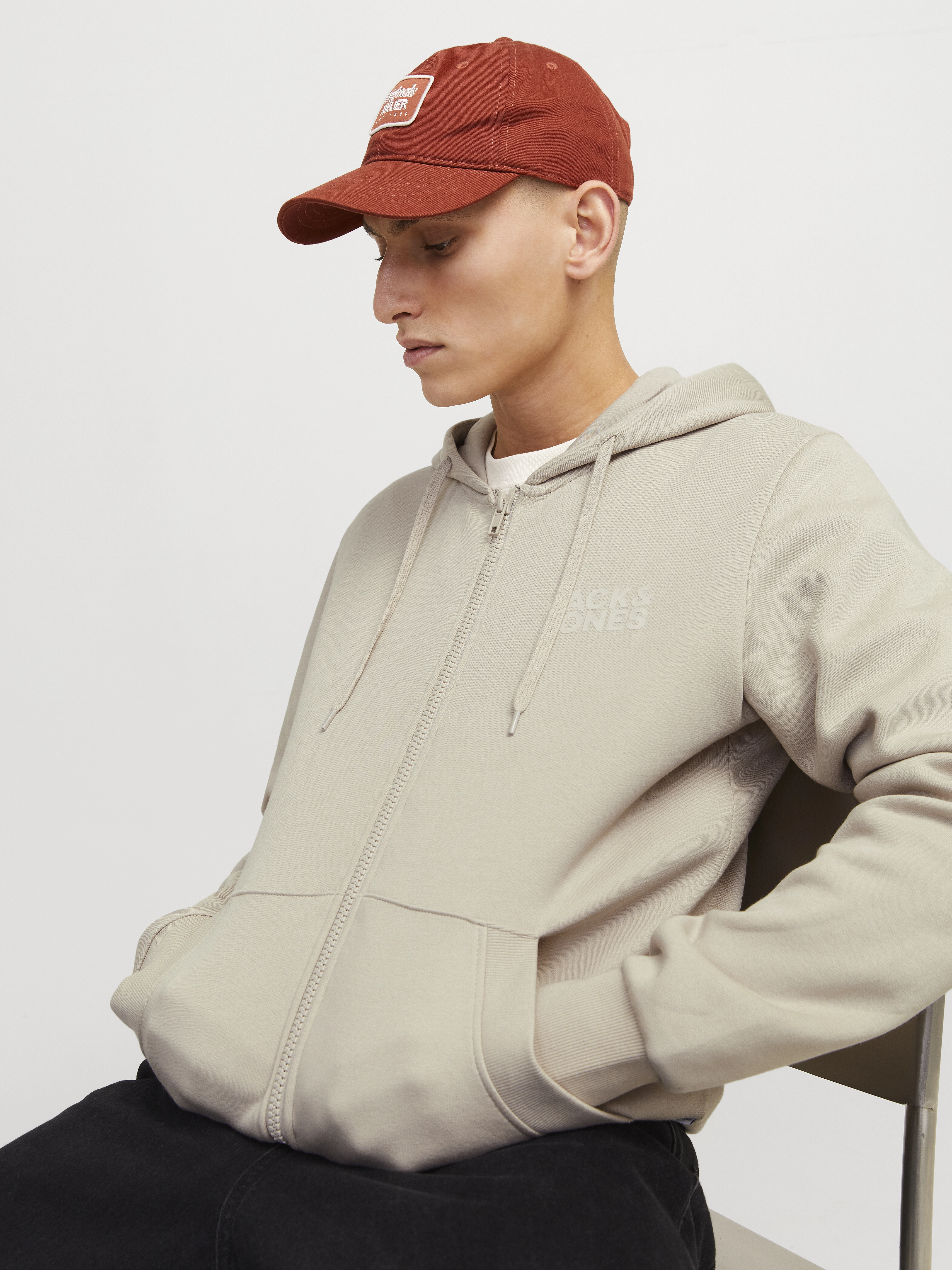 Jack & Jones - CORP / Grey - Sportos Férfi pulóver