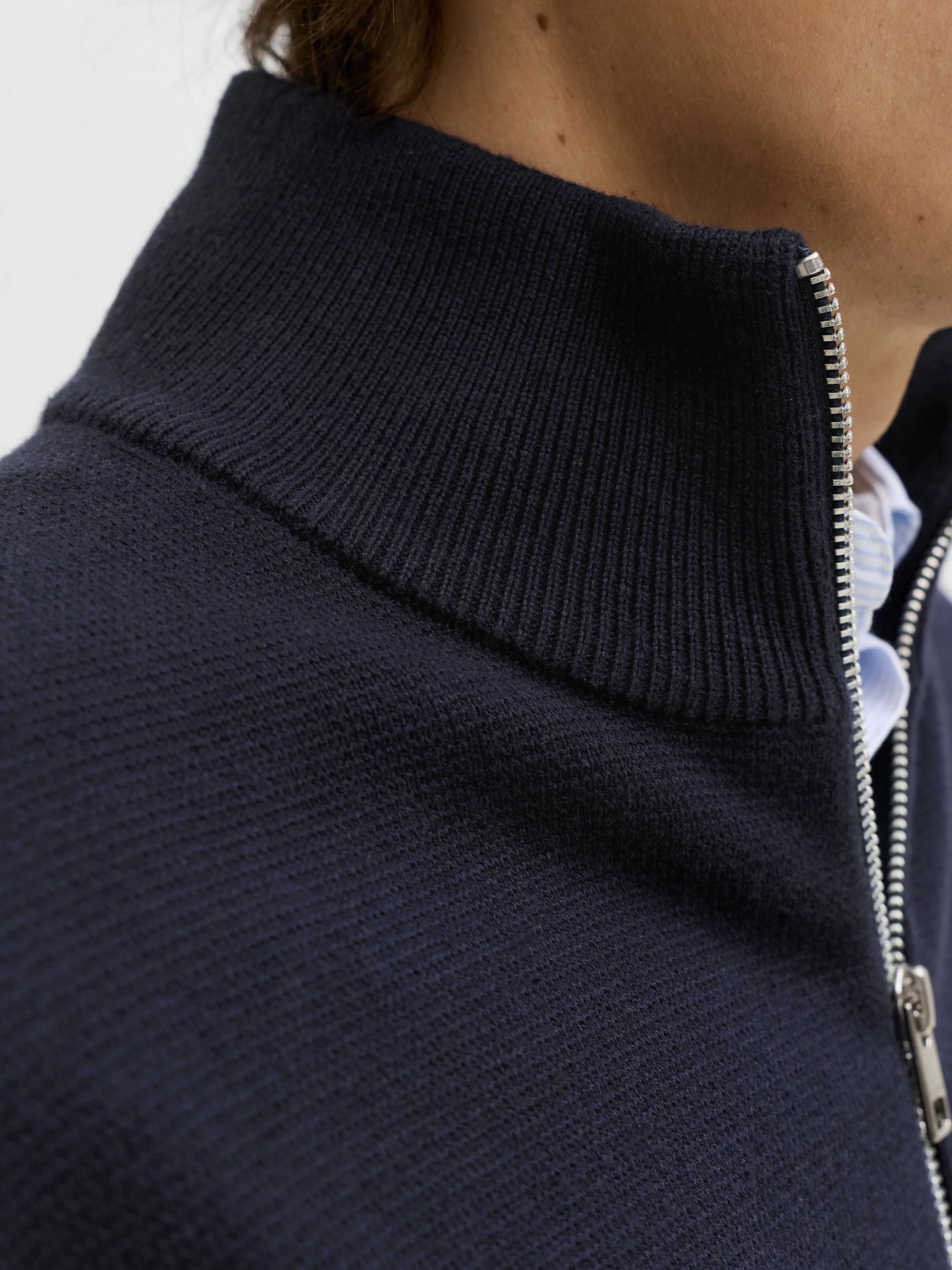 Jack & Jones - BLAMILANO / Blue - Elegáns Férfi pulóver