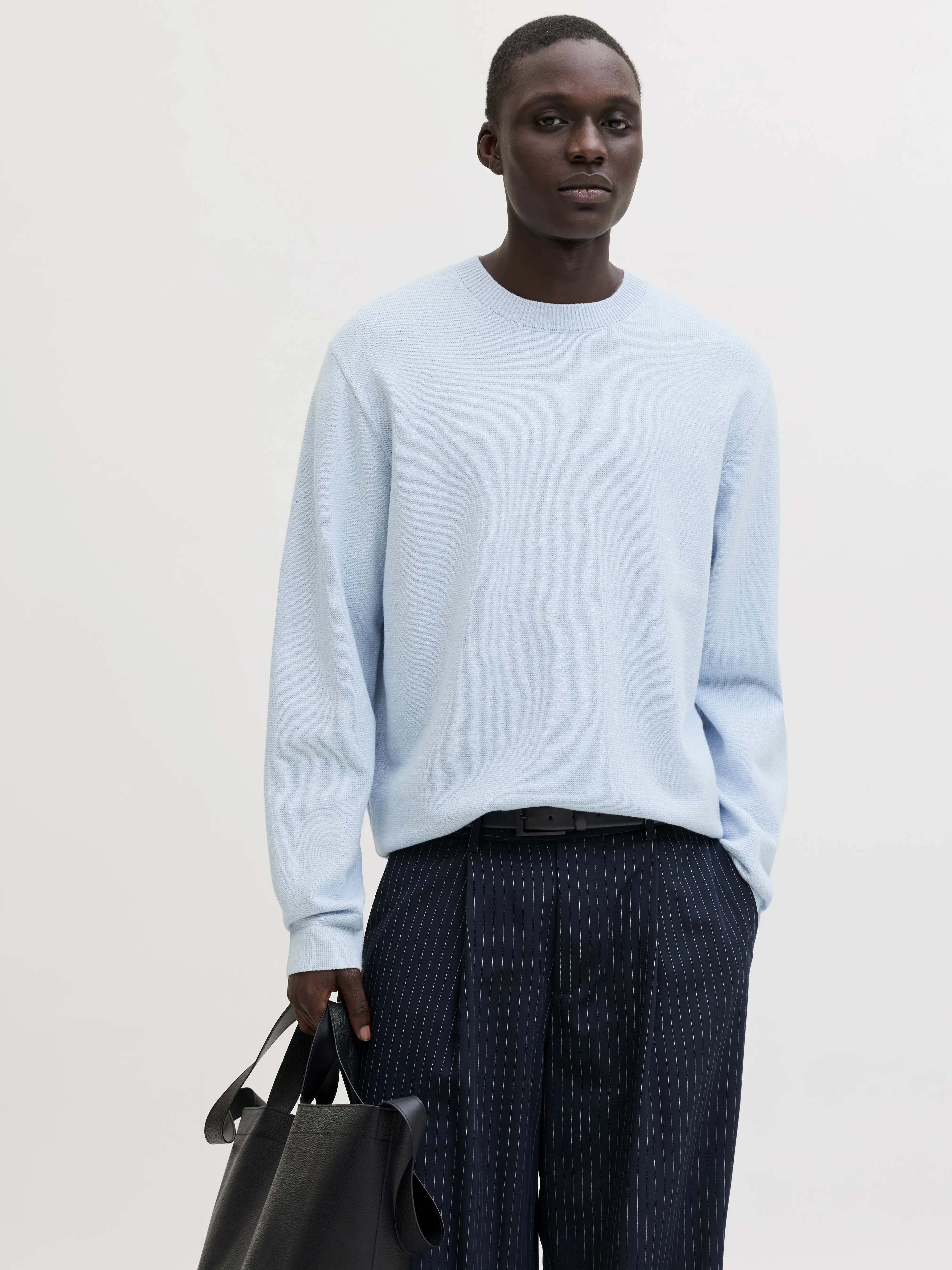 Jack & Jones - BLAMILANO / Blue - Elegáns Férfi pulóver