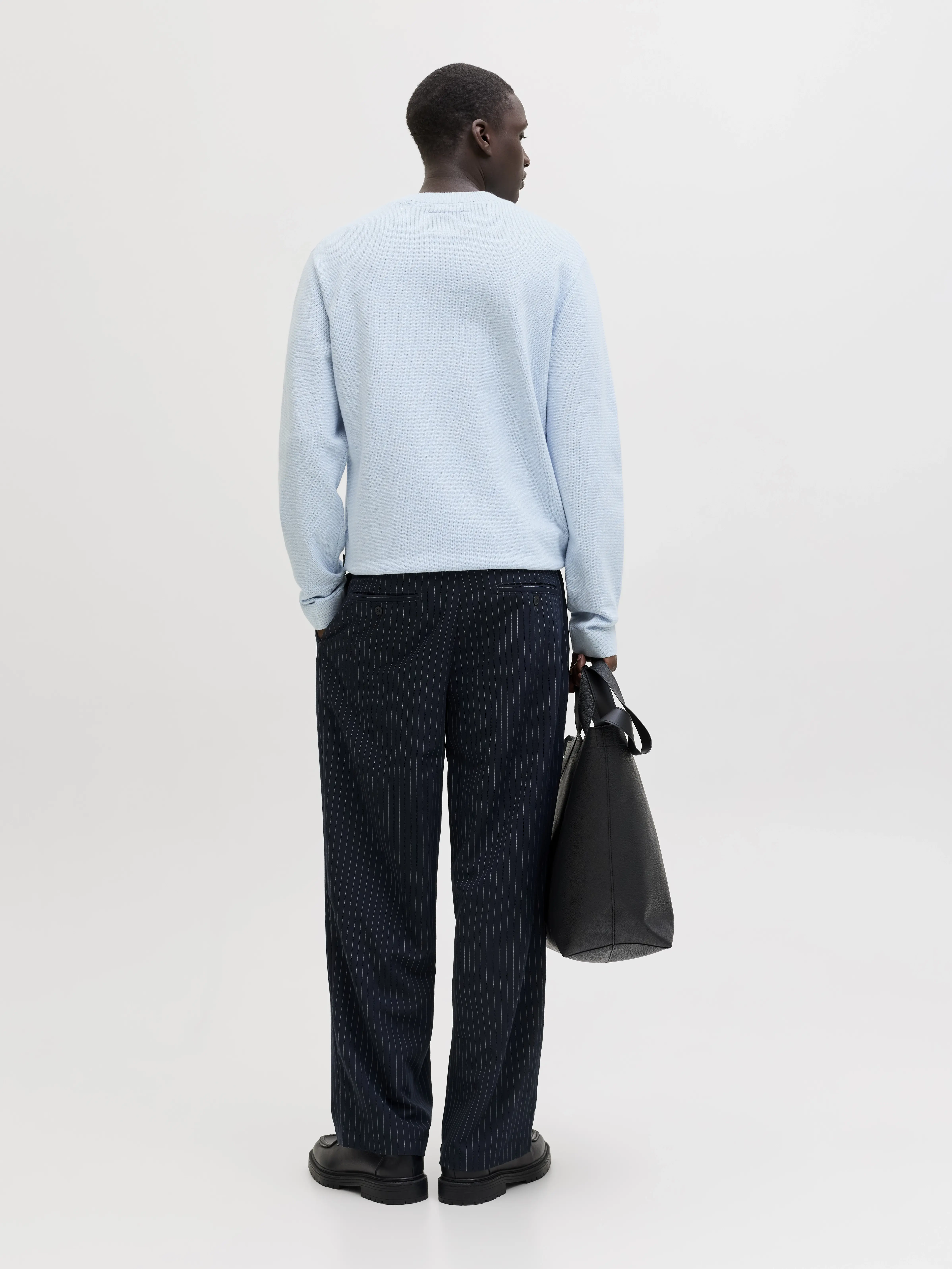 Jack & Jones - BLAMILANO / Blue - Elegáns Férfi pulóver