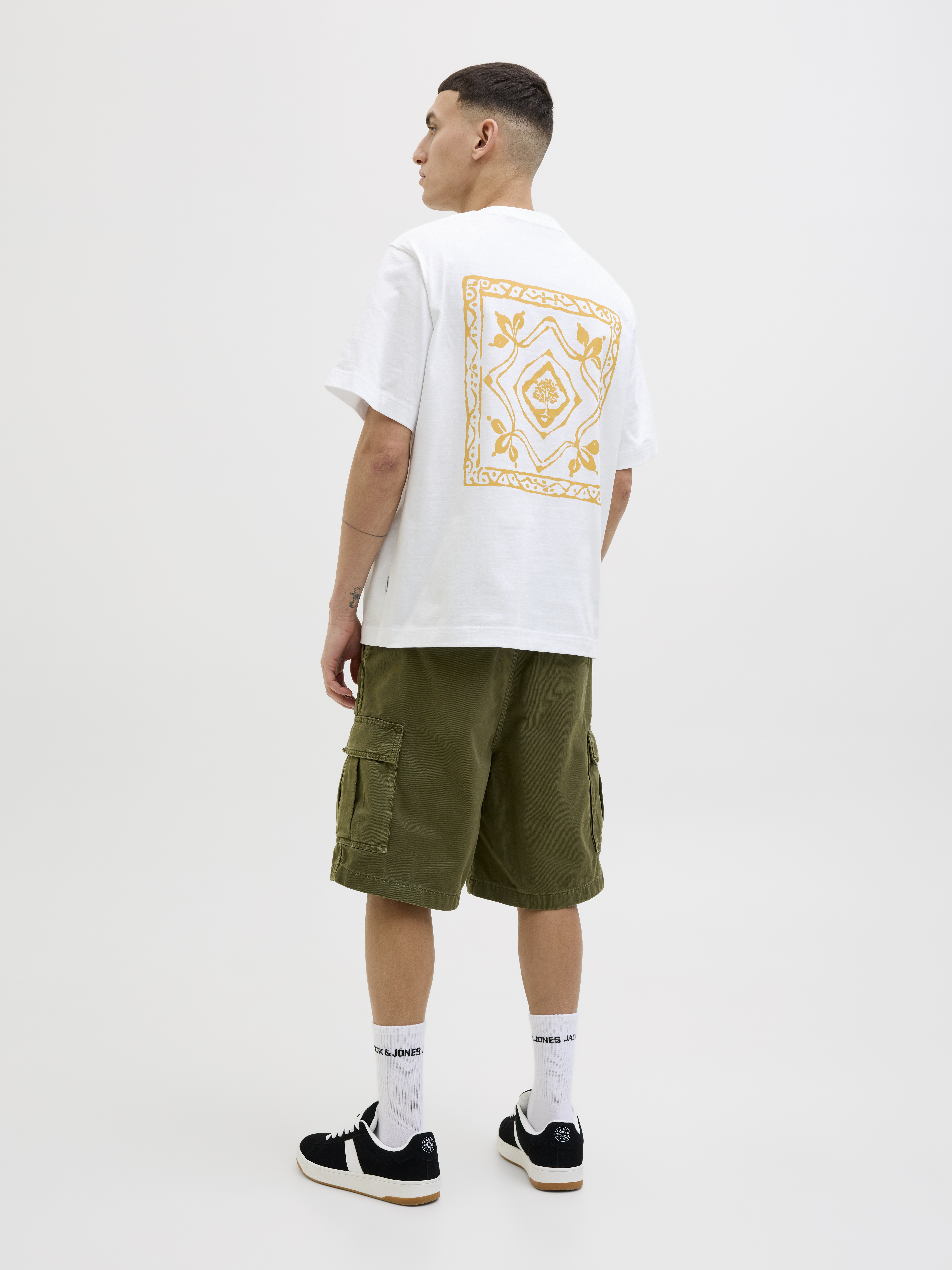 Jack & Jones - Paros Easter Sketch / Bright White - Férfi póló