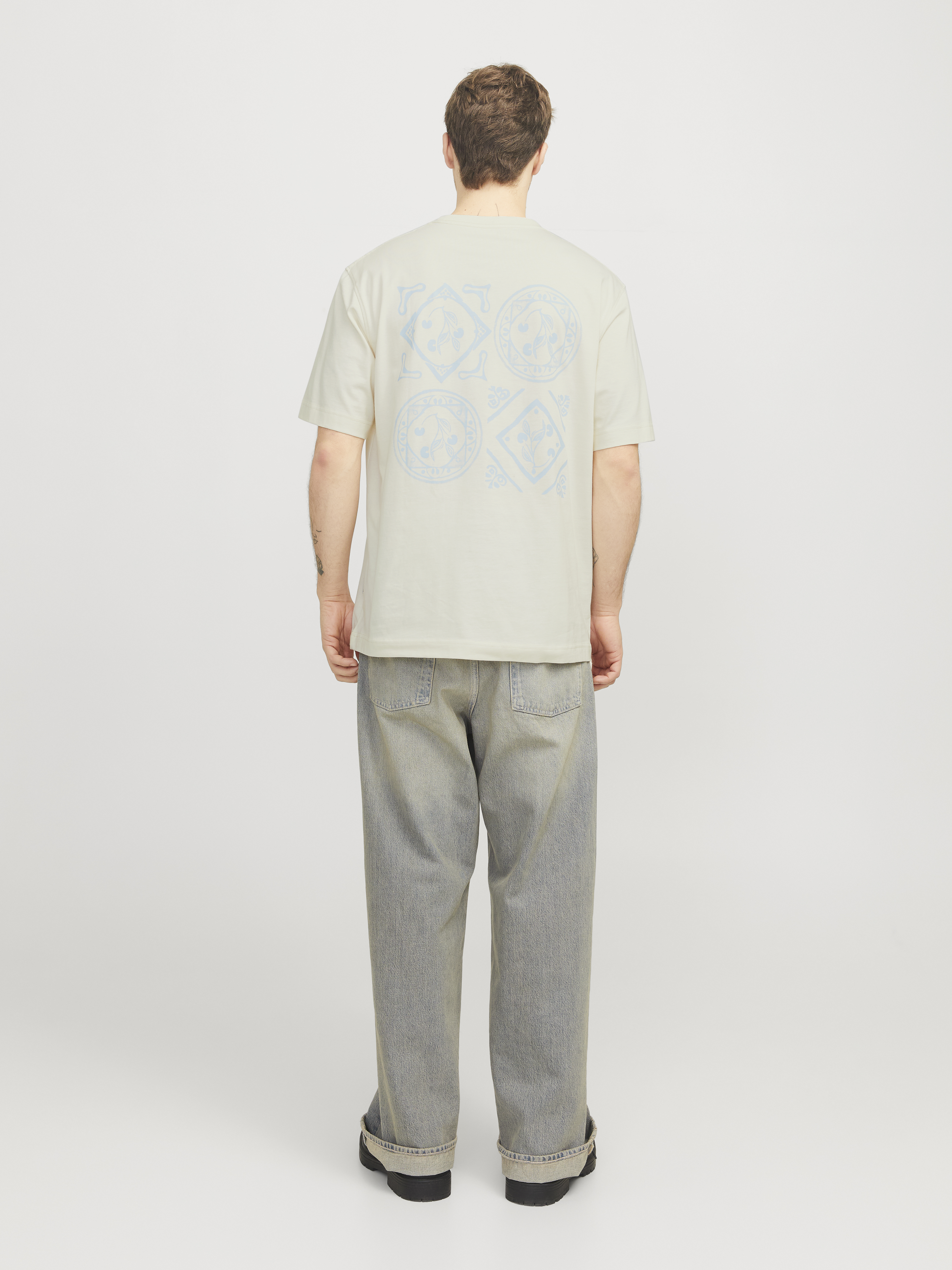 Jack & Jones - Paros Easter Sketch / Antique White - Férfi póló