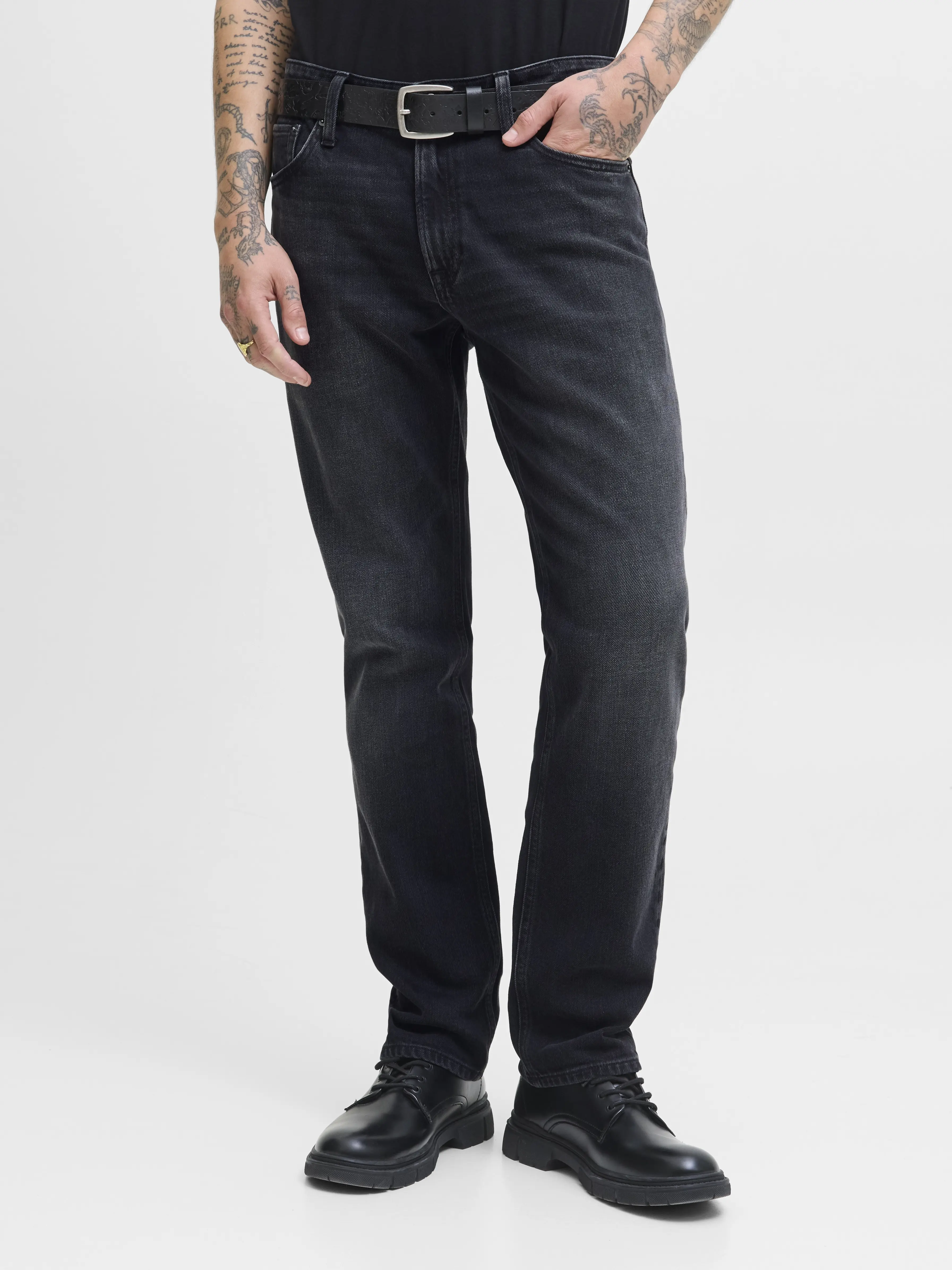 Jack & Jones - CLARK / Black - Férfi farmernadrág