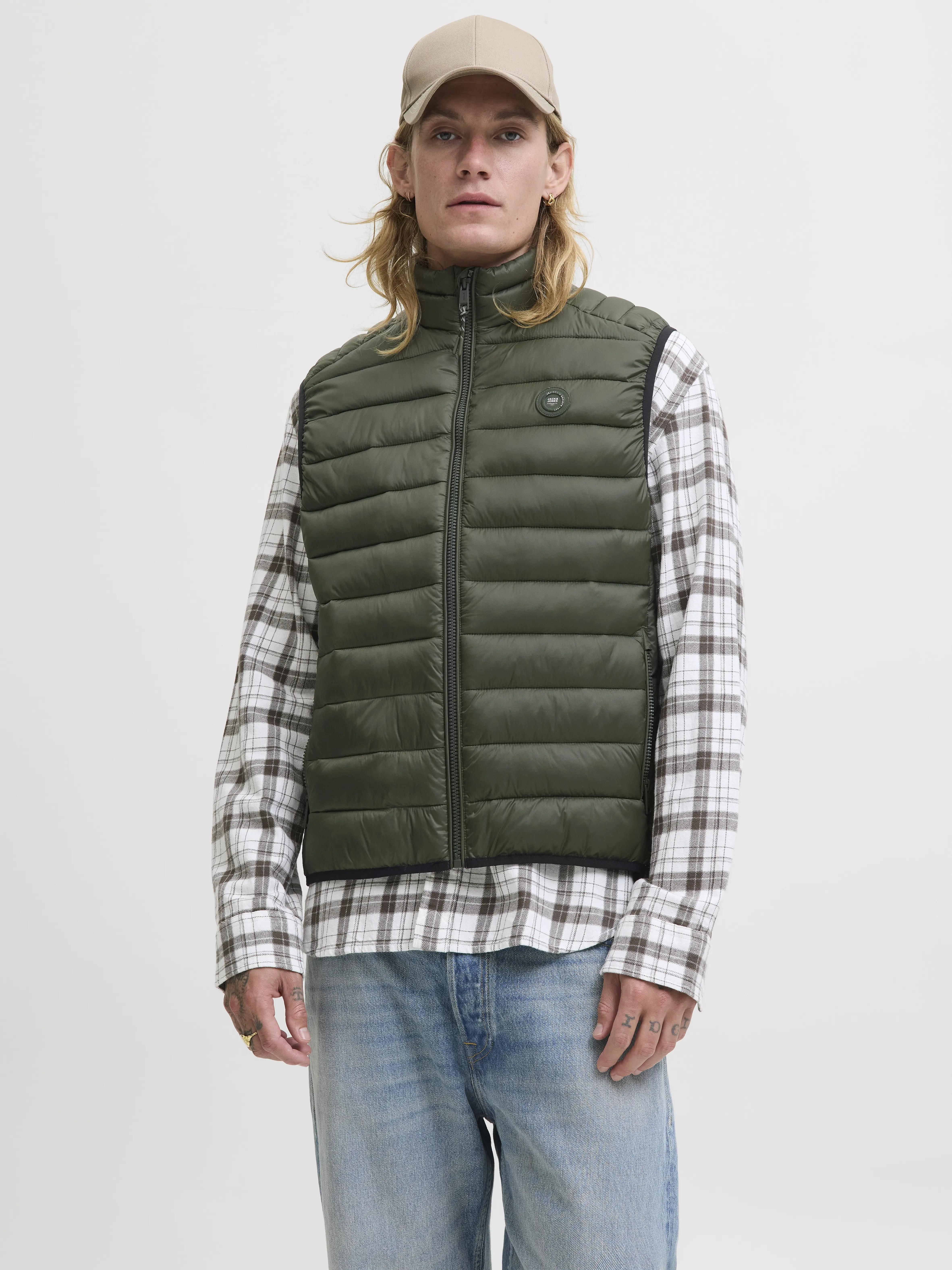 Jack & Jones - BRADLEY / Green - Férfi mellény