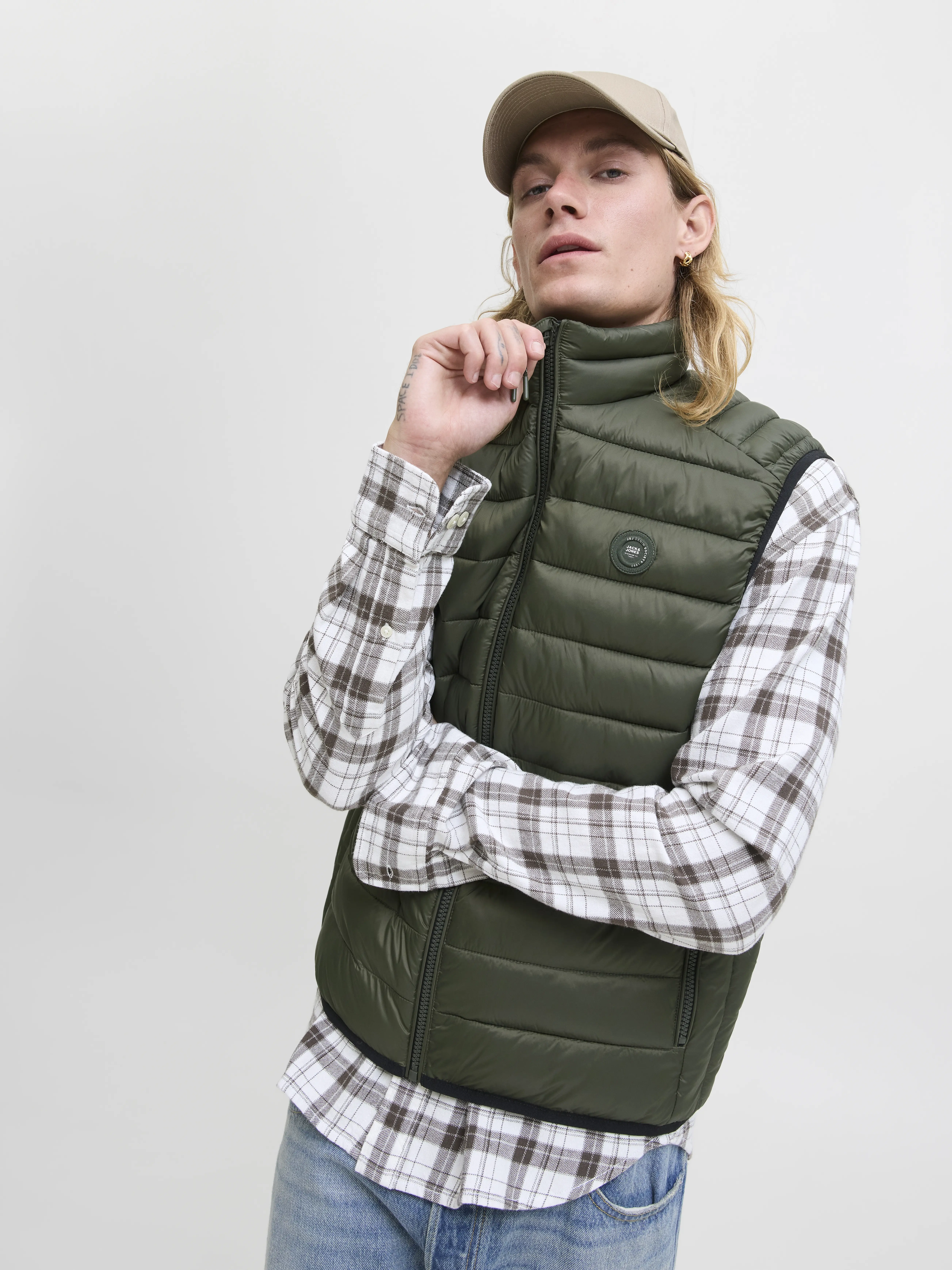 Jack & Jones - BRADLEY / Green - Férfi mellény