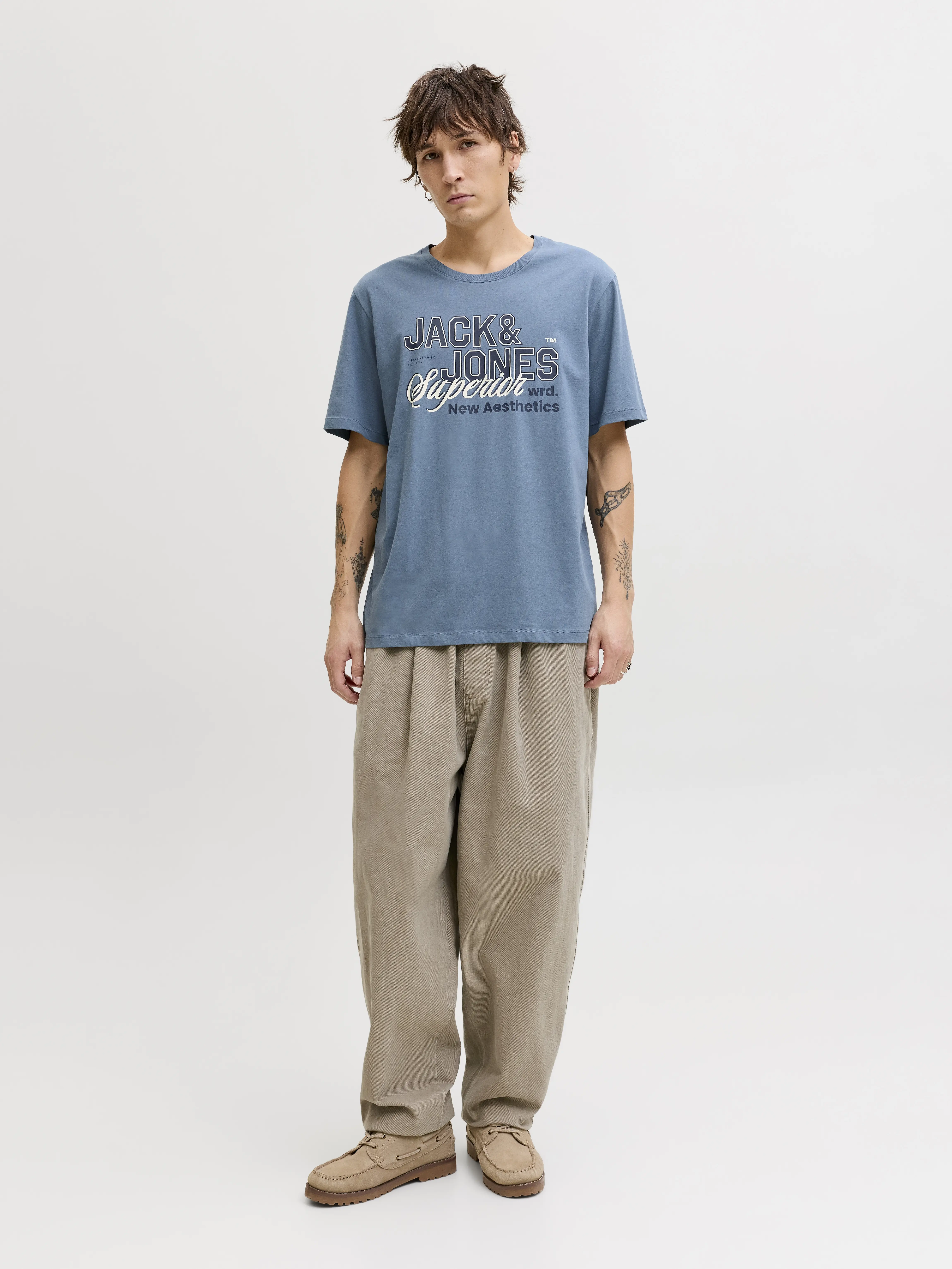 Jack & Jones - LOGO / Grey - Férfi póló