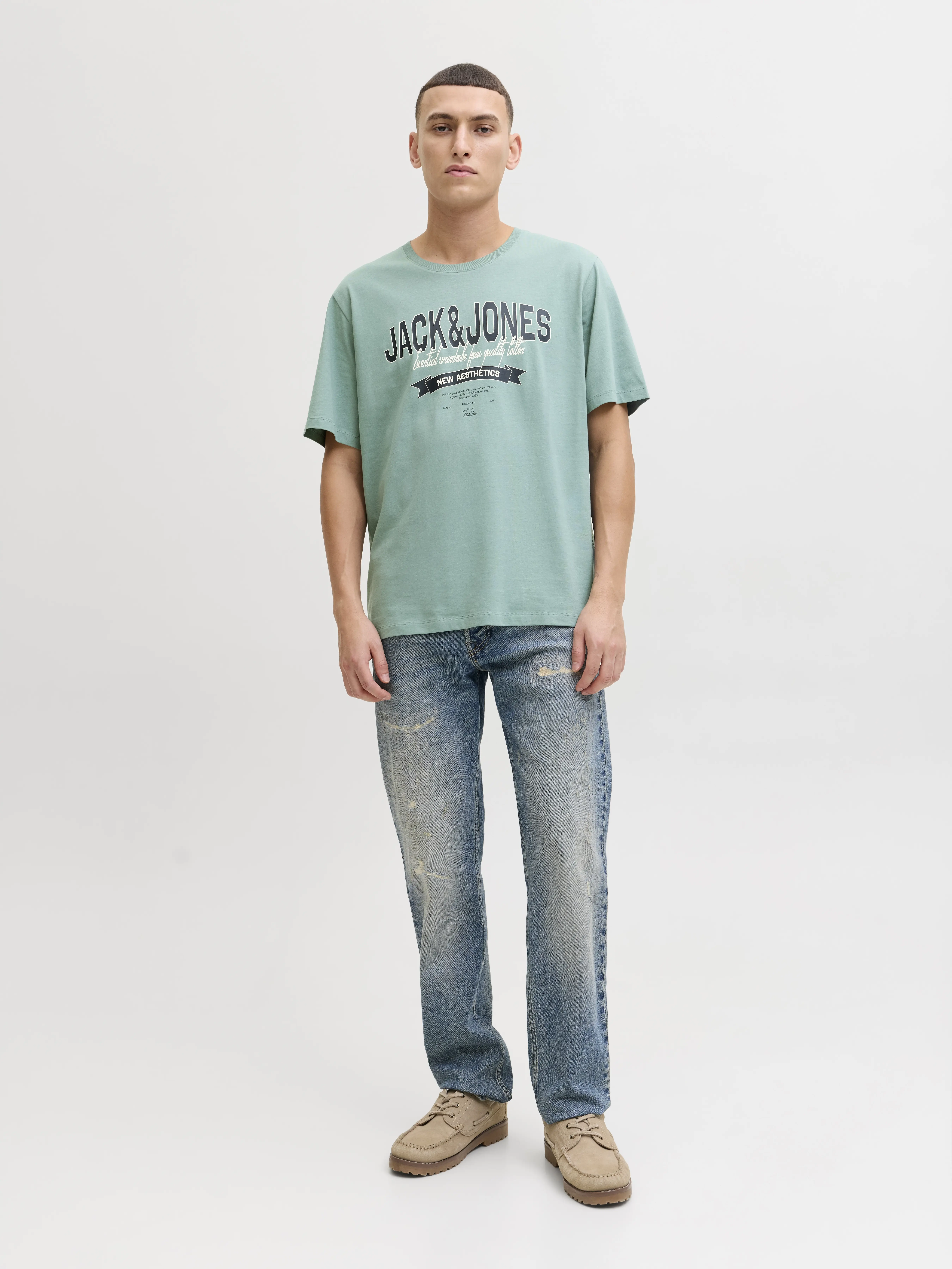 Jack & Jones - LOGO / Turquoise - Férfi póló