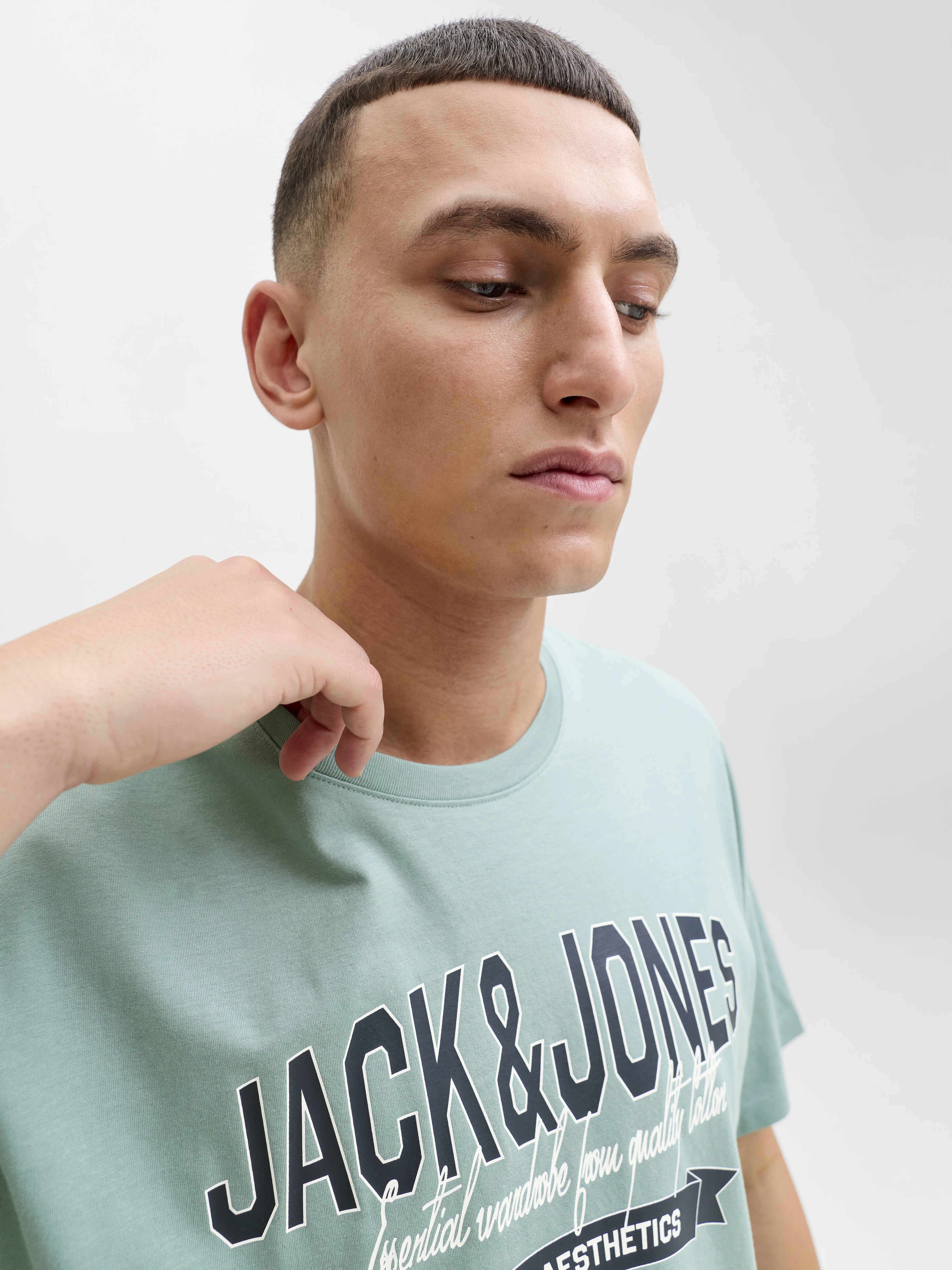 Jack & Jones - LOGO / Turquoise - Férfi póló