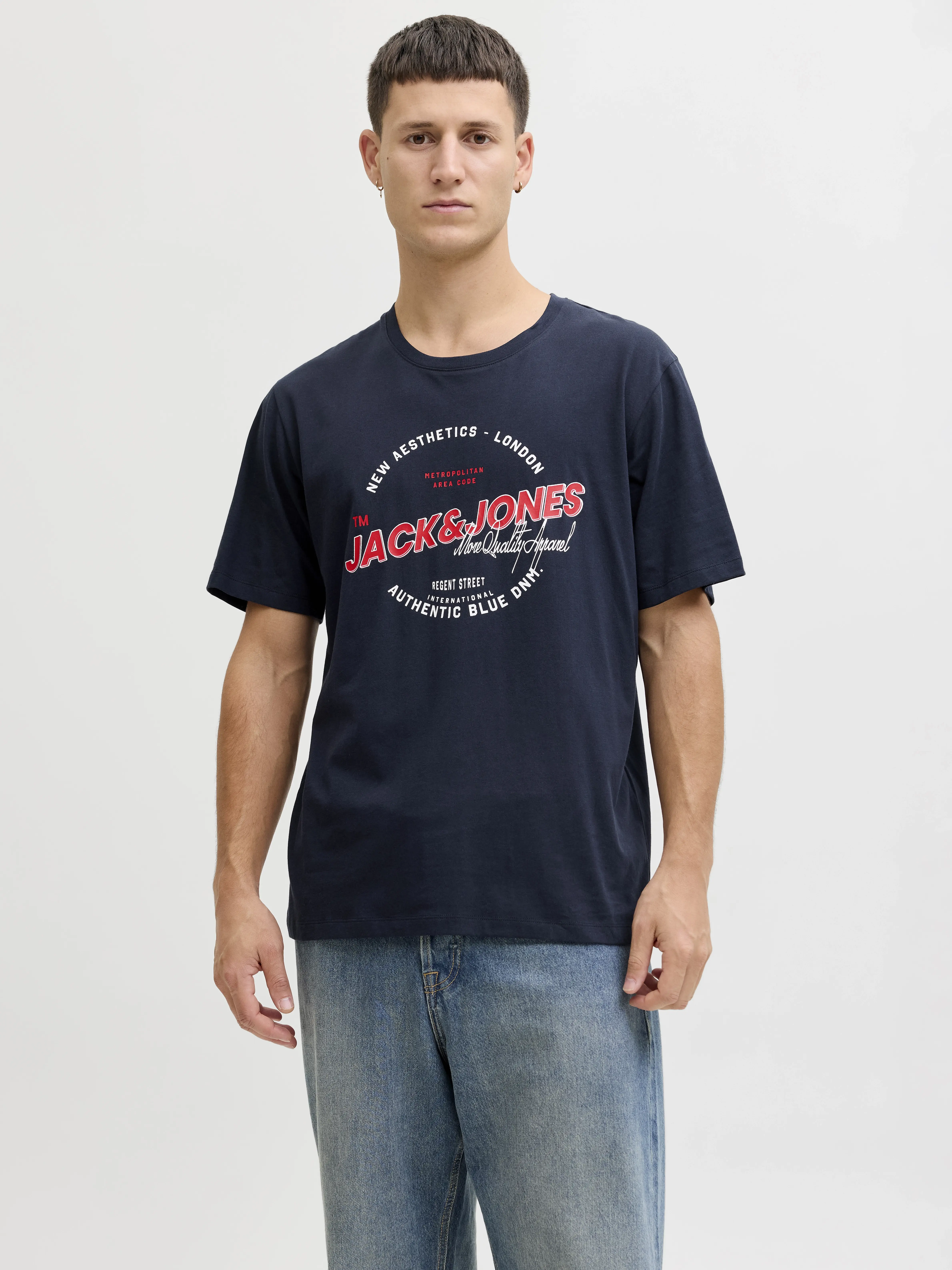 Jack & Jones - LOGO / Blue - Férfi póló