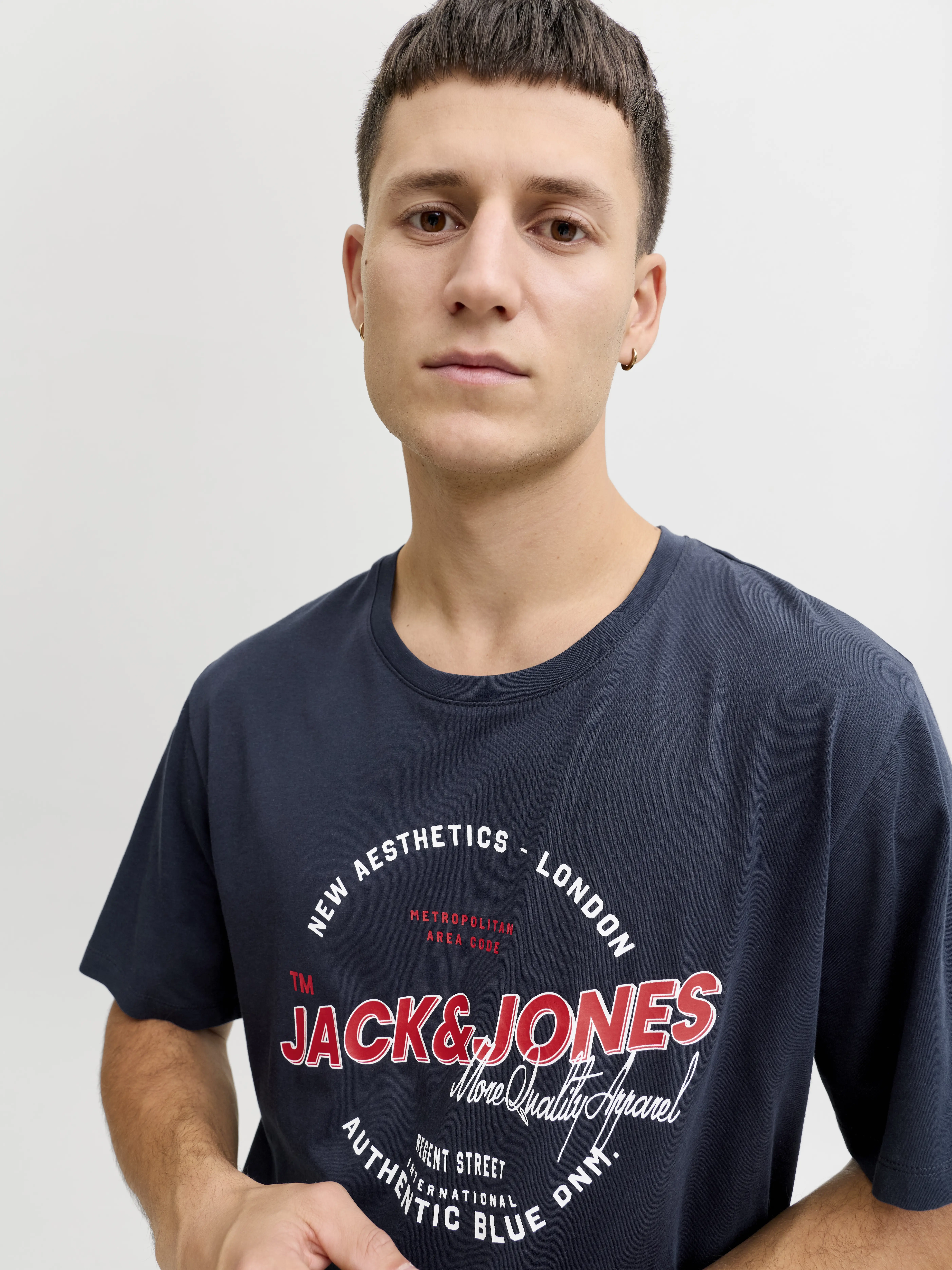 Jack & Jones - LOGO / Blue - Férfi póló