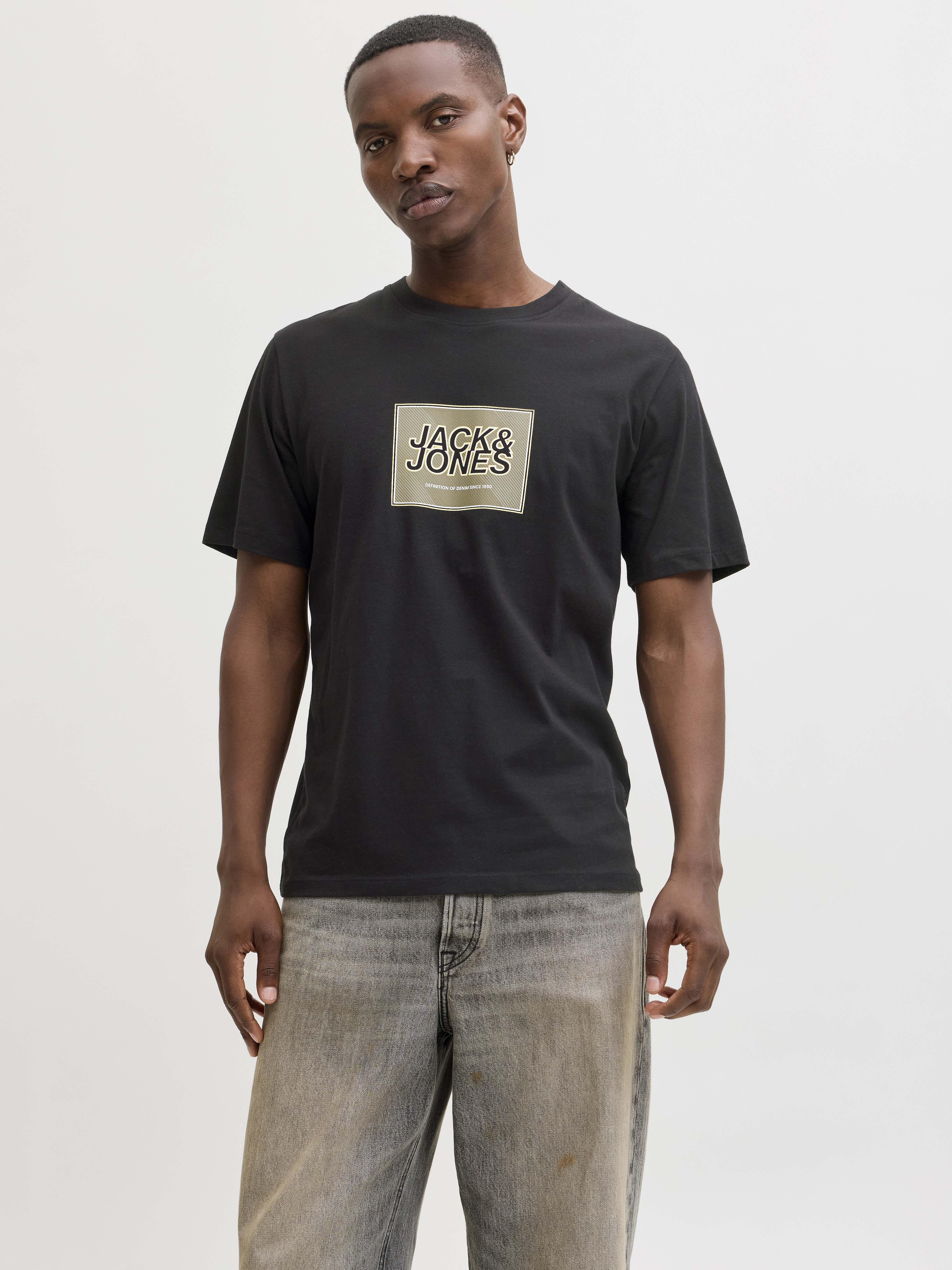 Jack & Jones - RAIN / Black - Férfi póló
