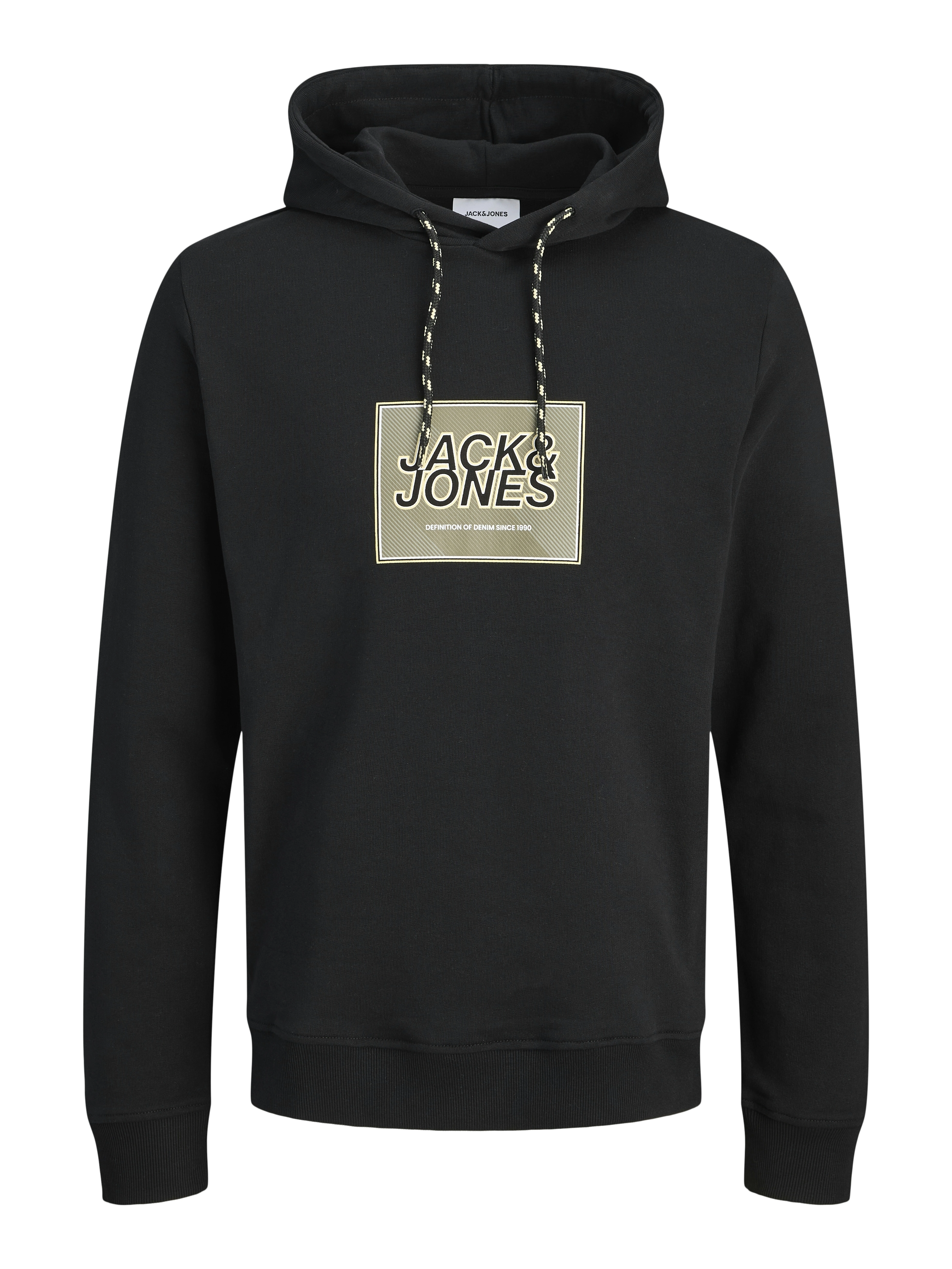 Jack & Jones - RAIN / Black - Sportos Férfi pulóver