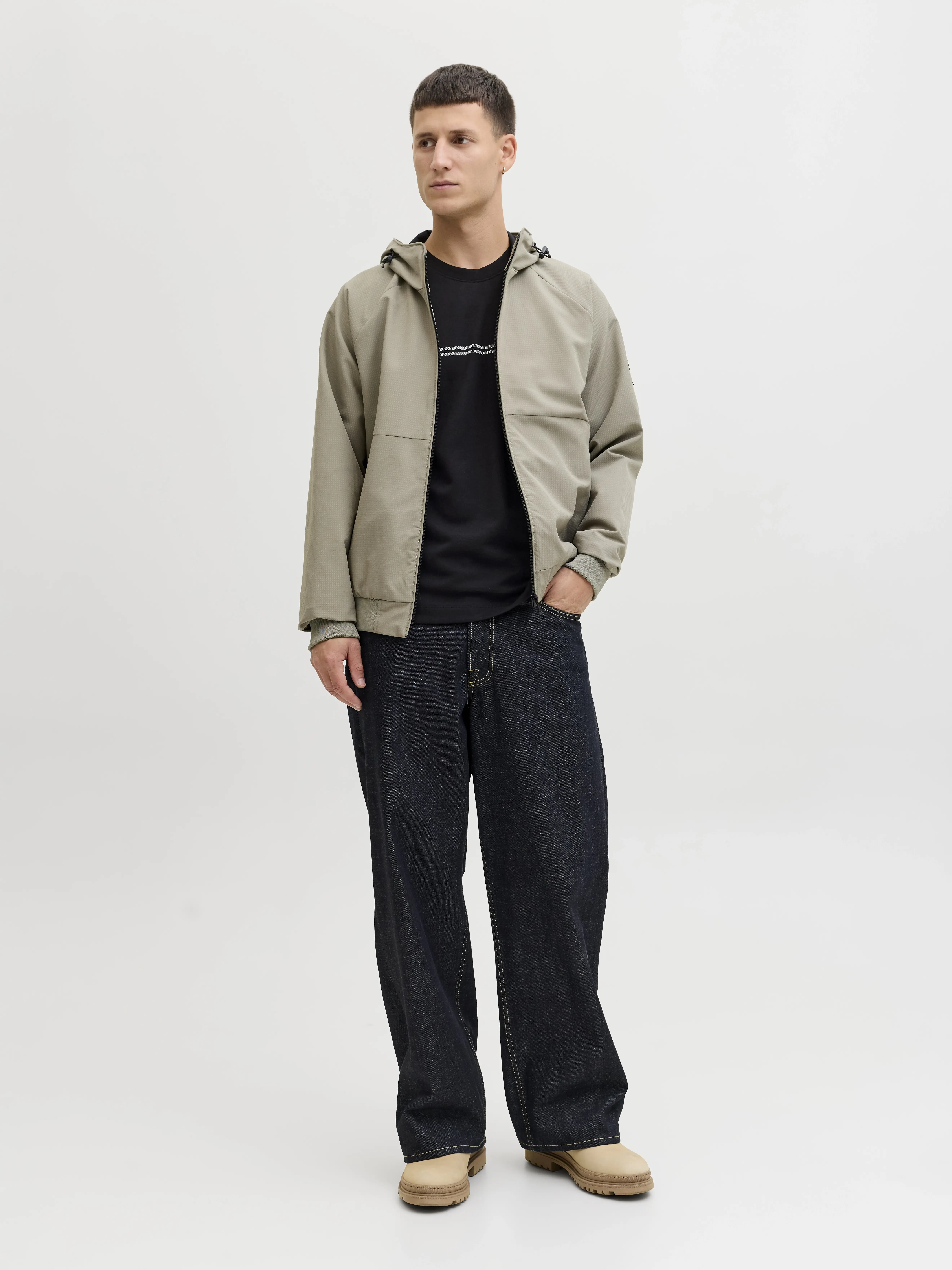 Jack & Jones - FUSION / Black - Férfi póló