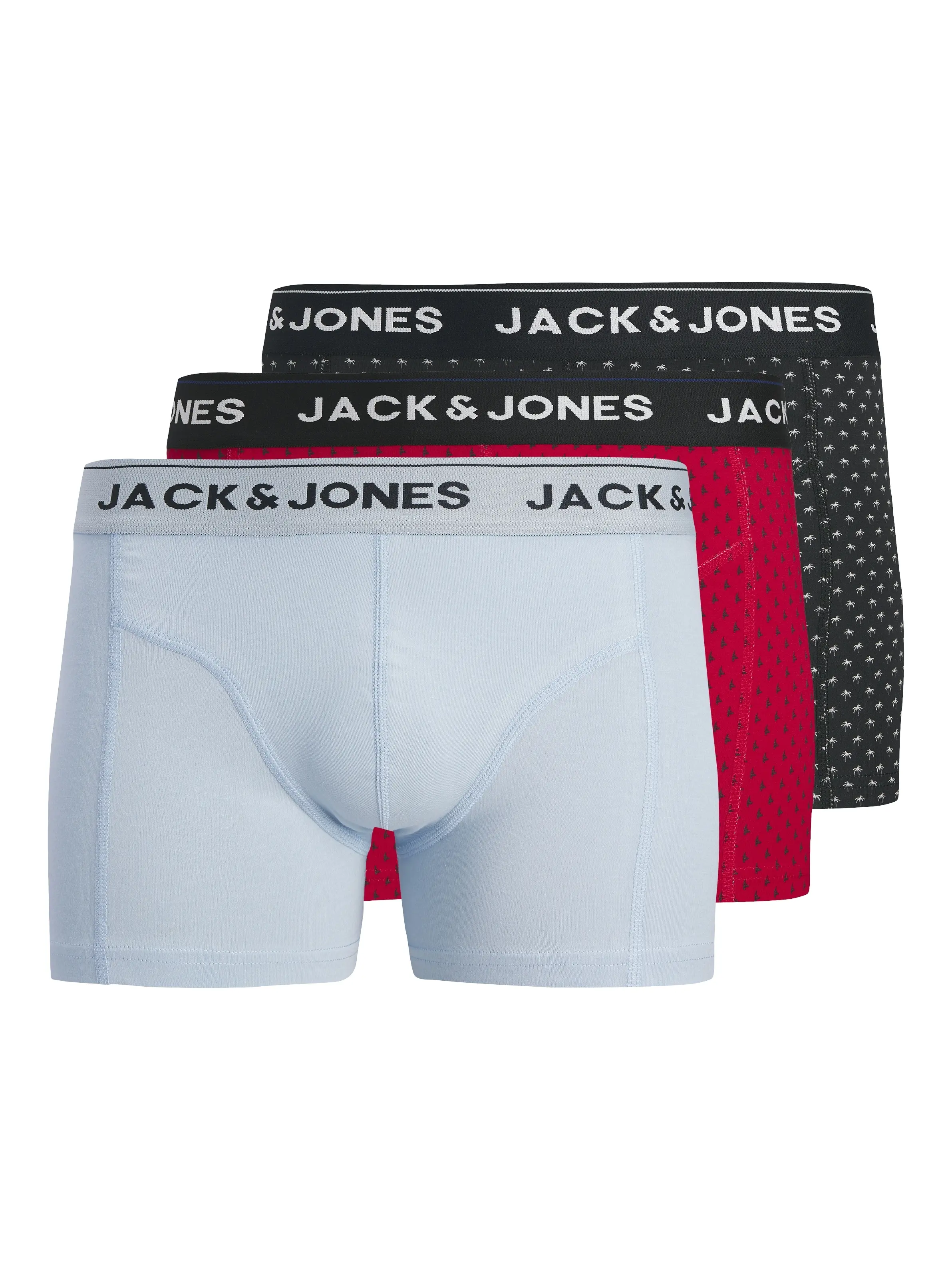 Jack & Jones - JACPALMTREE / Blue - Férfi boxeralsó szett - 3 db