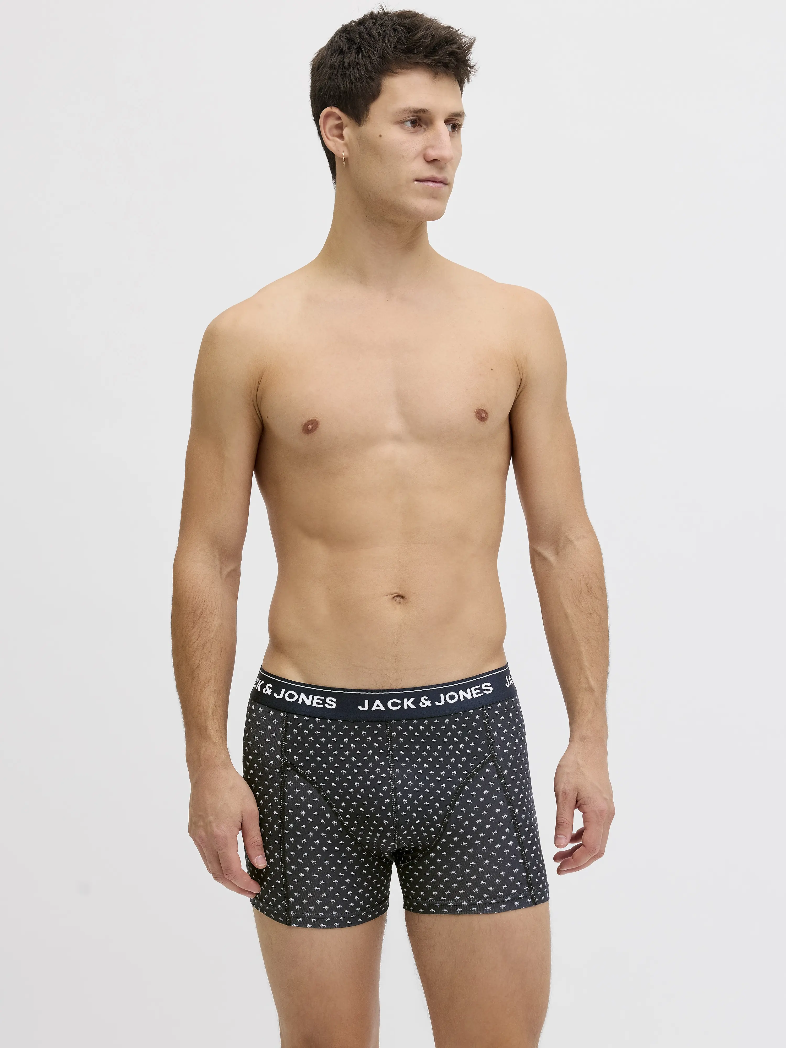 Jack & Jones - JACPALMTREE / Blue - Férfi boxeralsó szett - 3 db