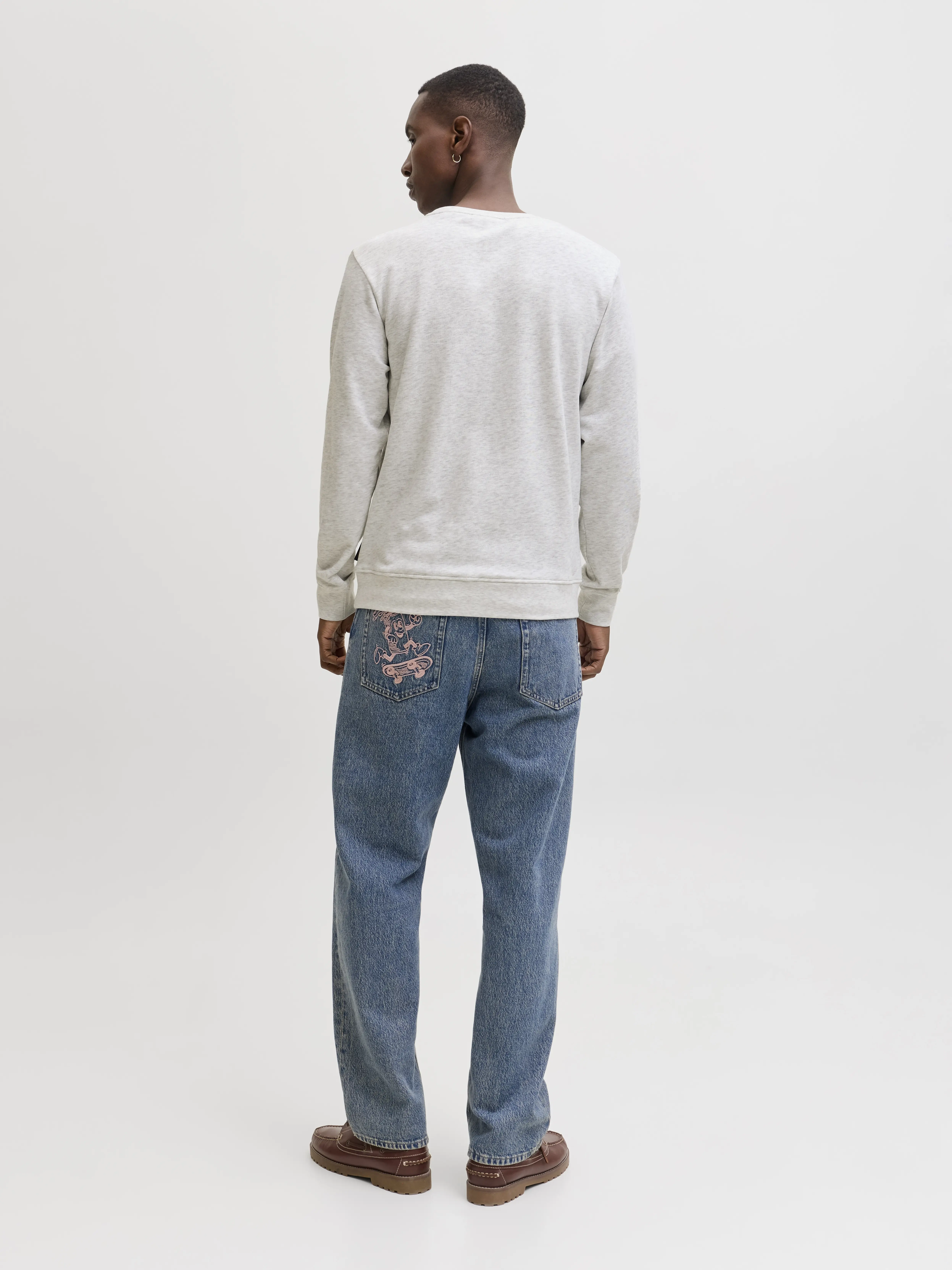 Jack & Jones - DEVIN / White - Sportos Férfi pulóver