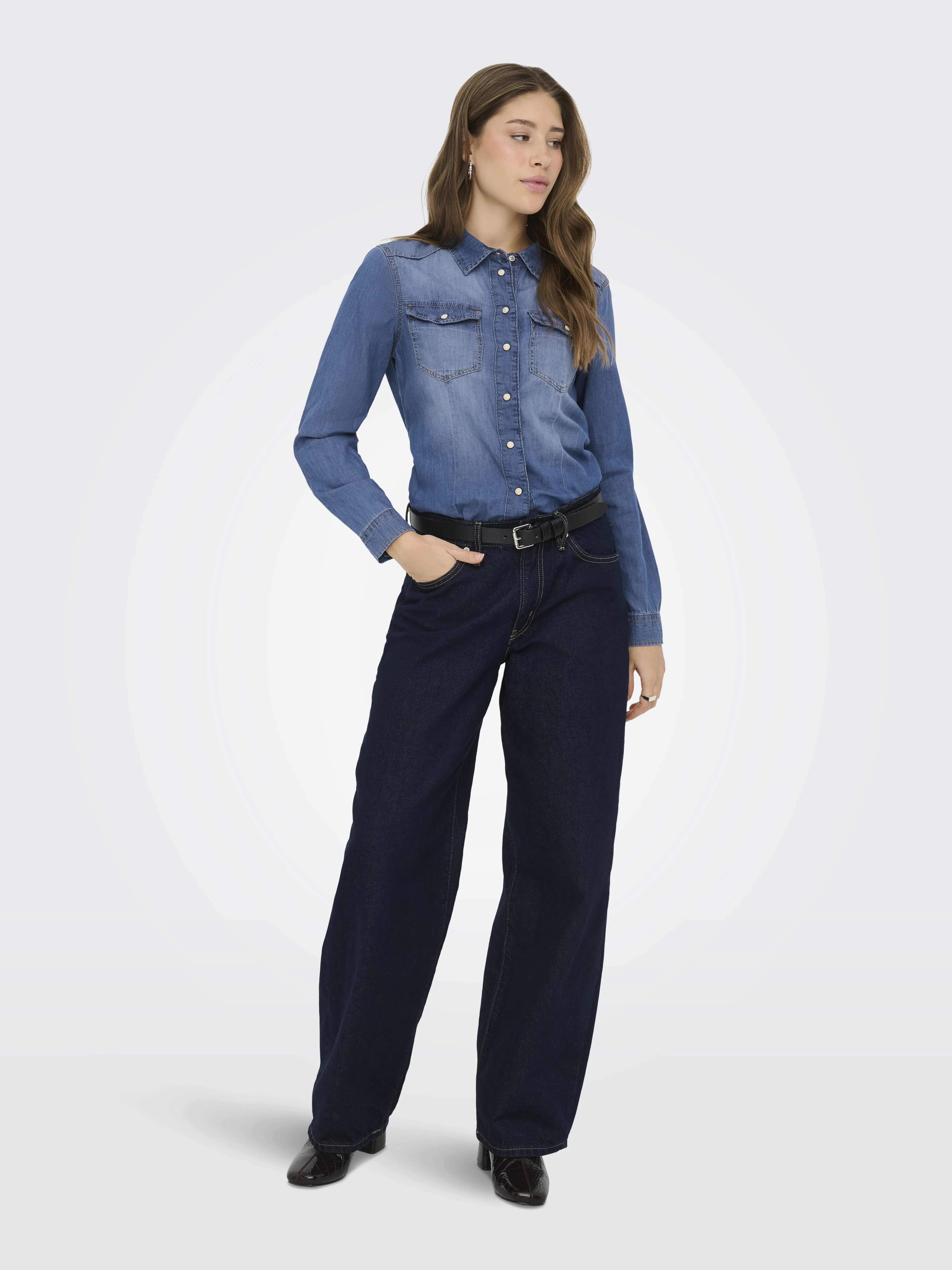 ONLY - ALEXA / Blue - Női farmer ing