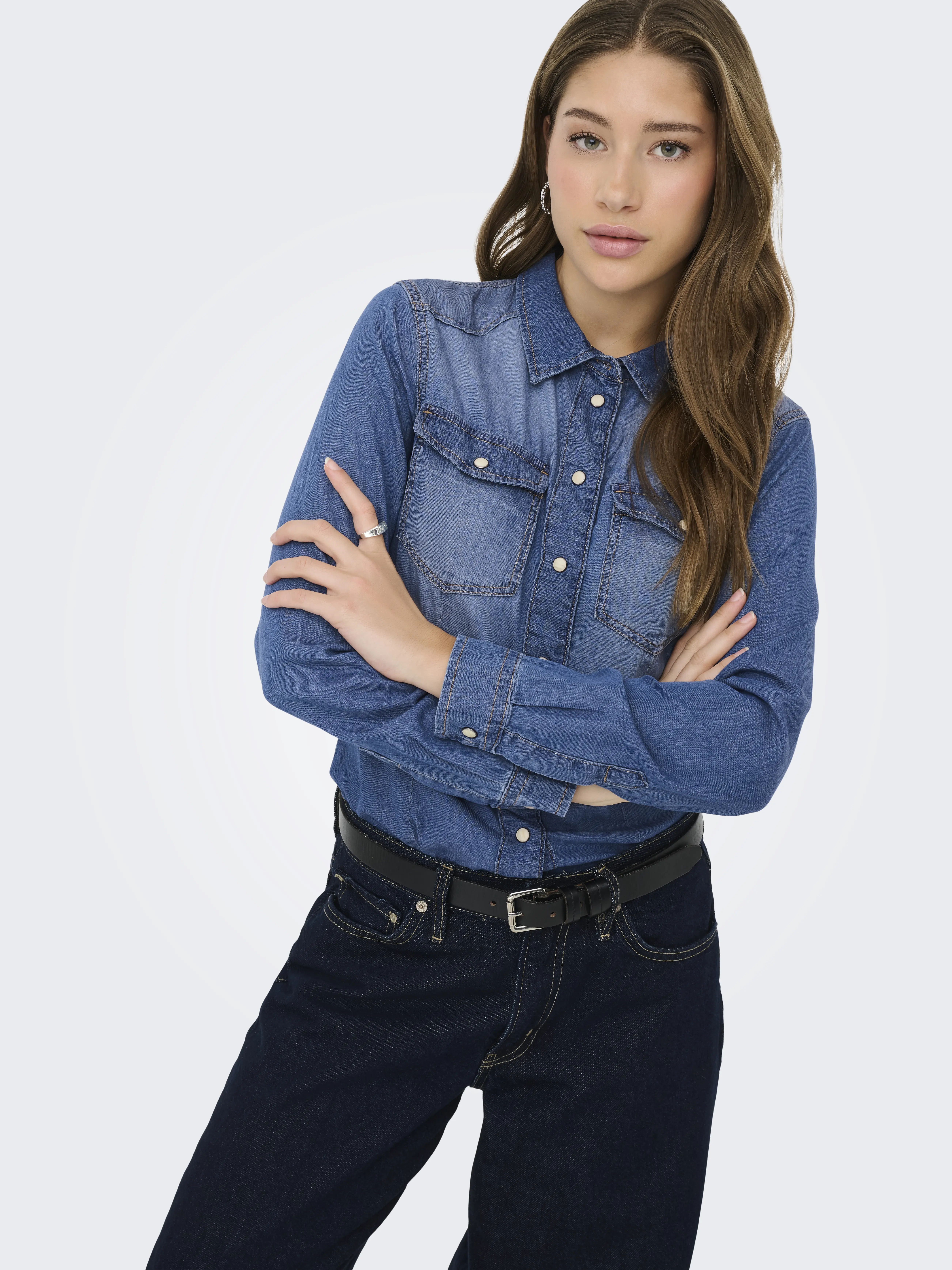ONLY - ALEXA / Blue - Női farmer ing