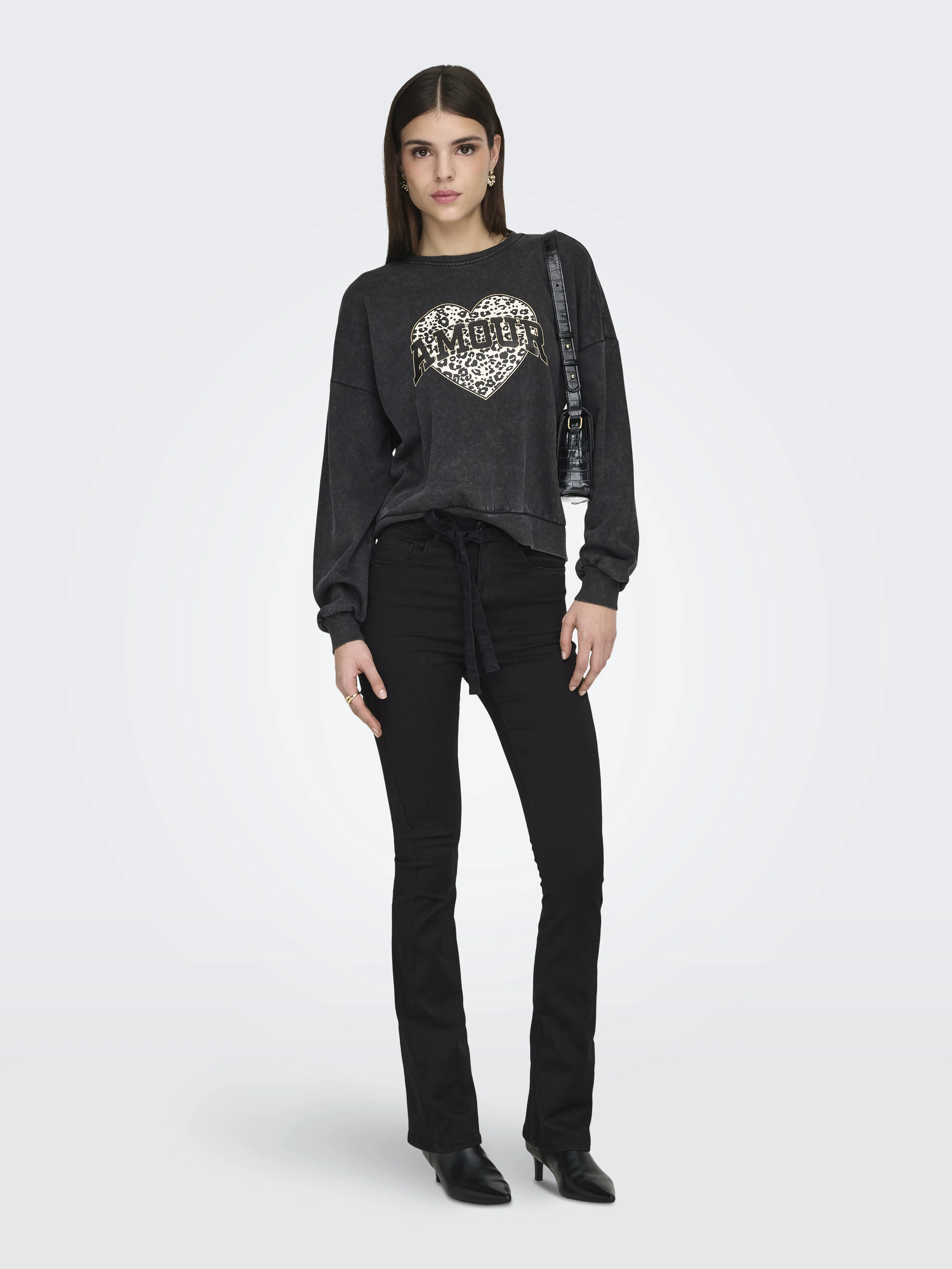 ONLY - LAUREN / Black - Sportos Női pulóver