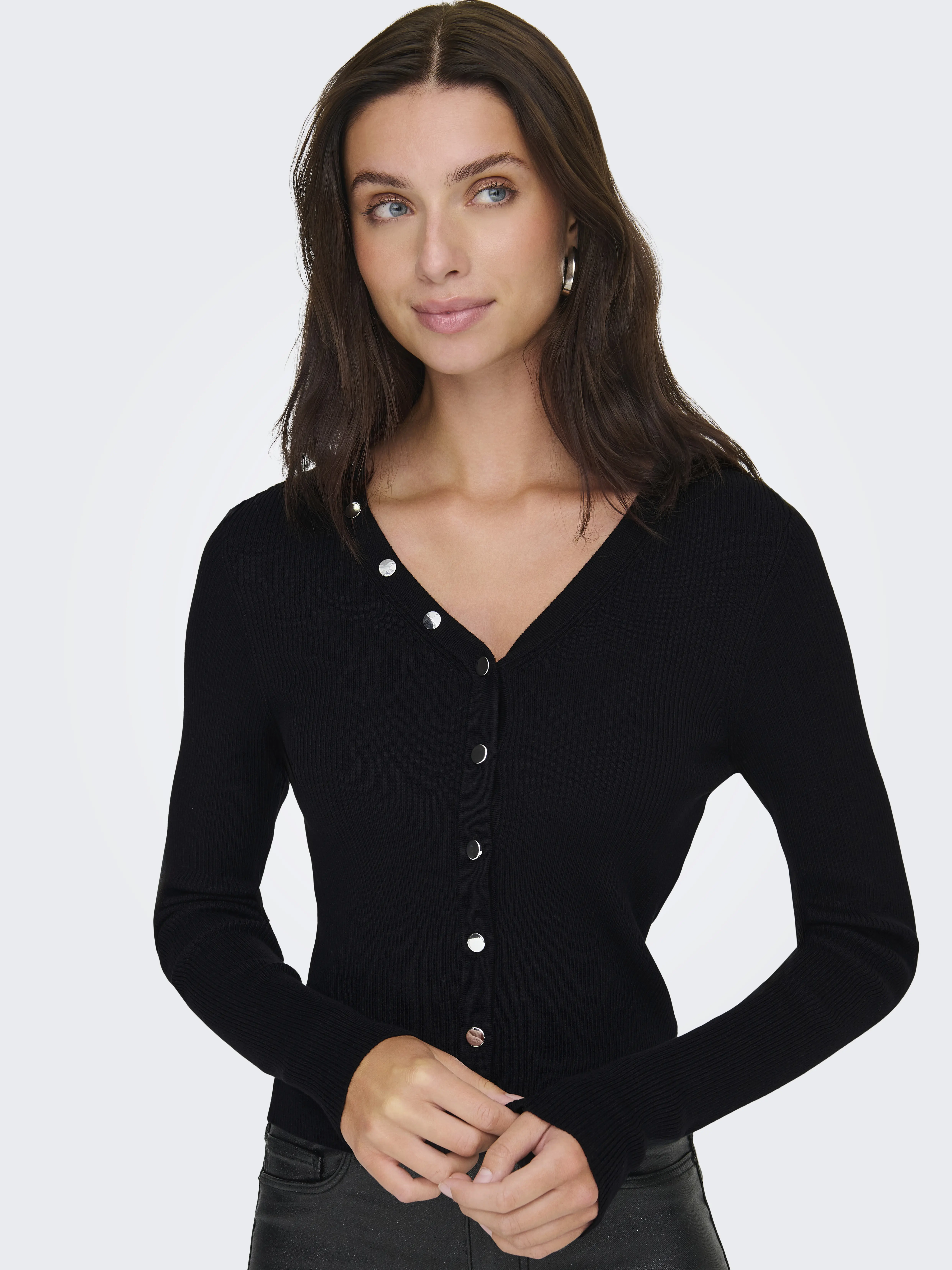 JDY - ELLE / Black - Női kardigán