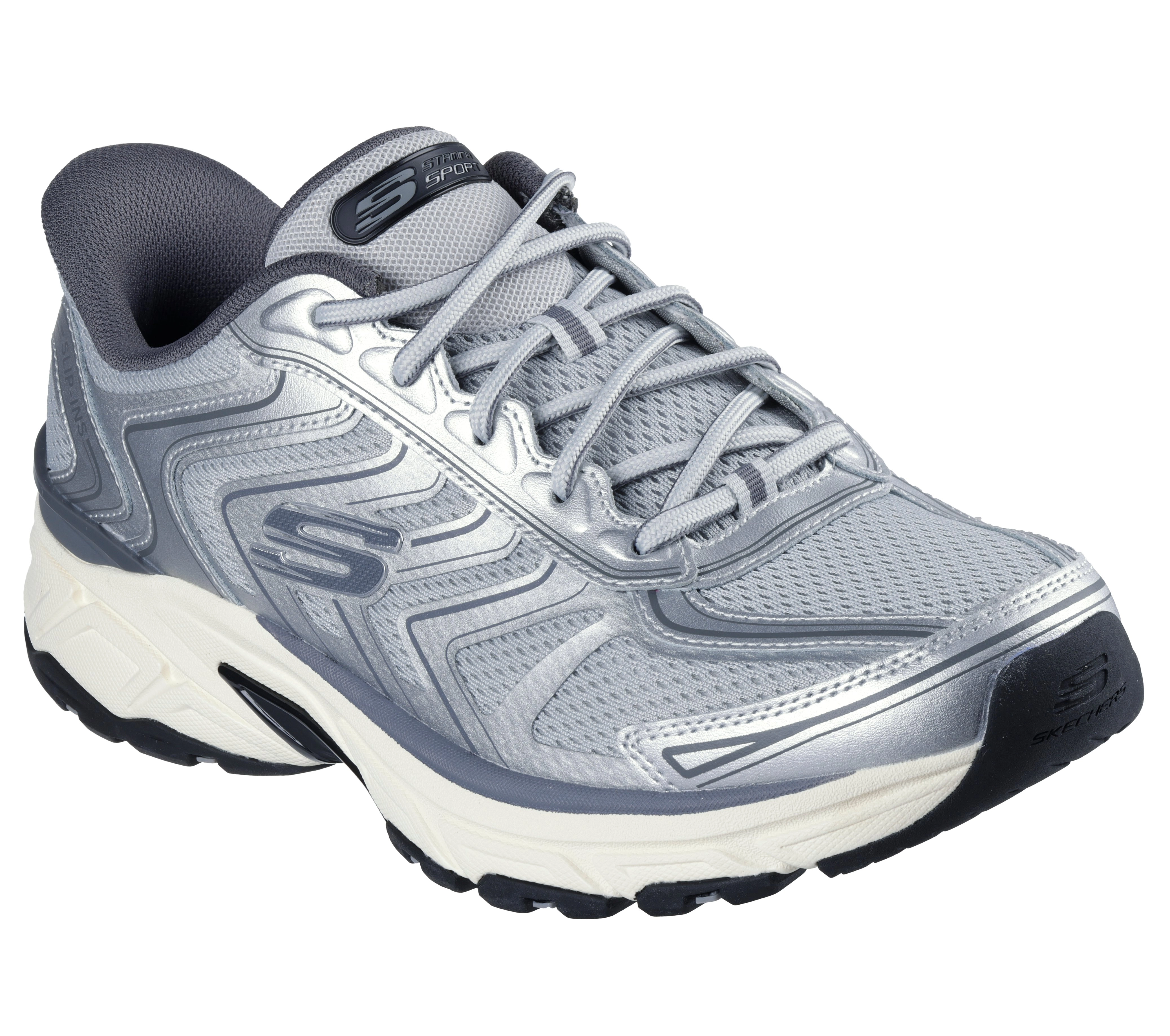 Skechers - STAMINA SPORT - Slip-Ins Bőr Sneaker Férfi utcai cipő