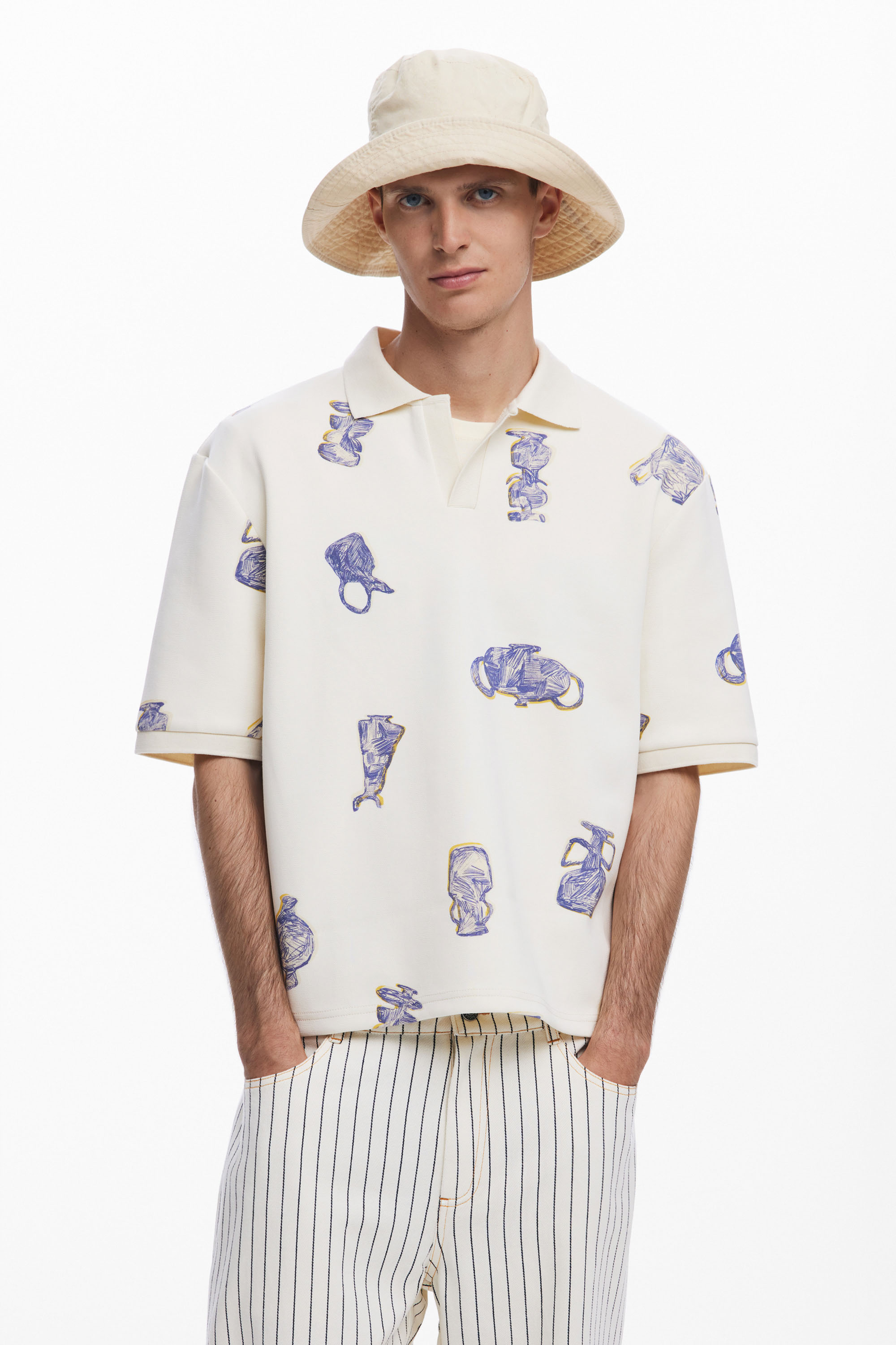 Desigual - POL - Galléros Férfi póló