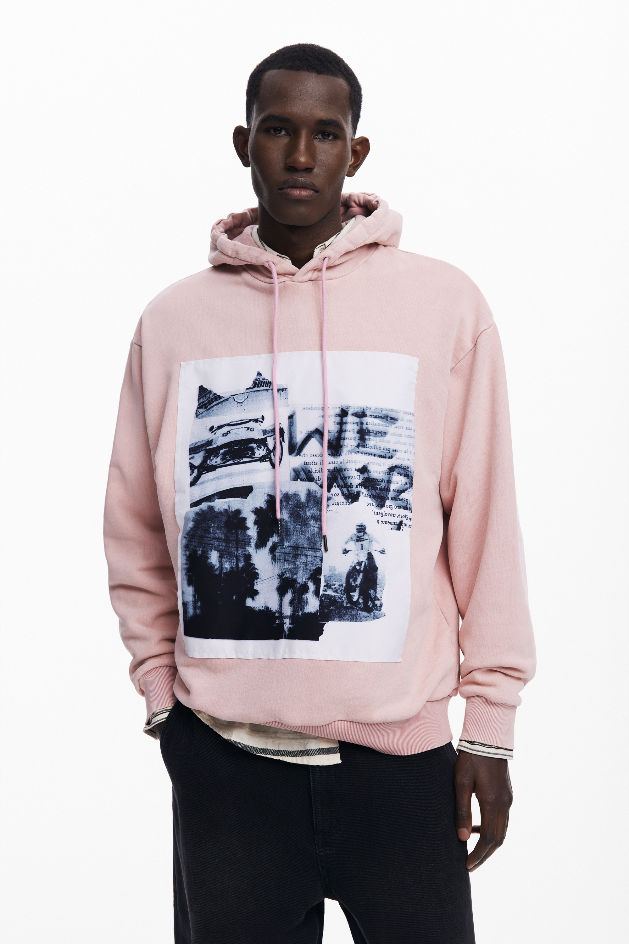 Desigual - PINK - Sportos Férfi pulóver