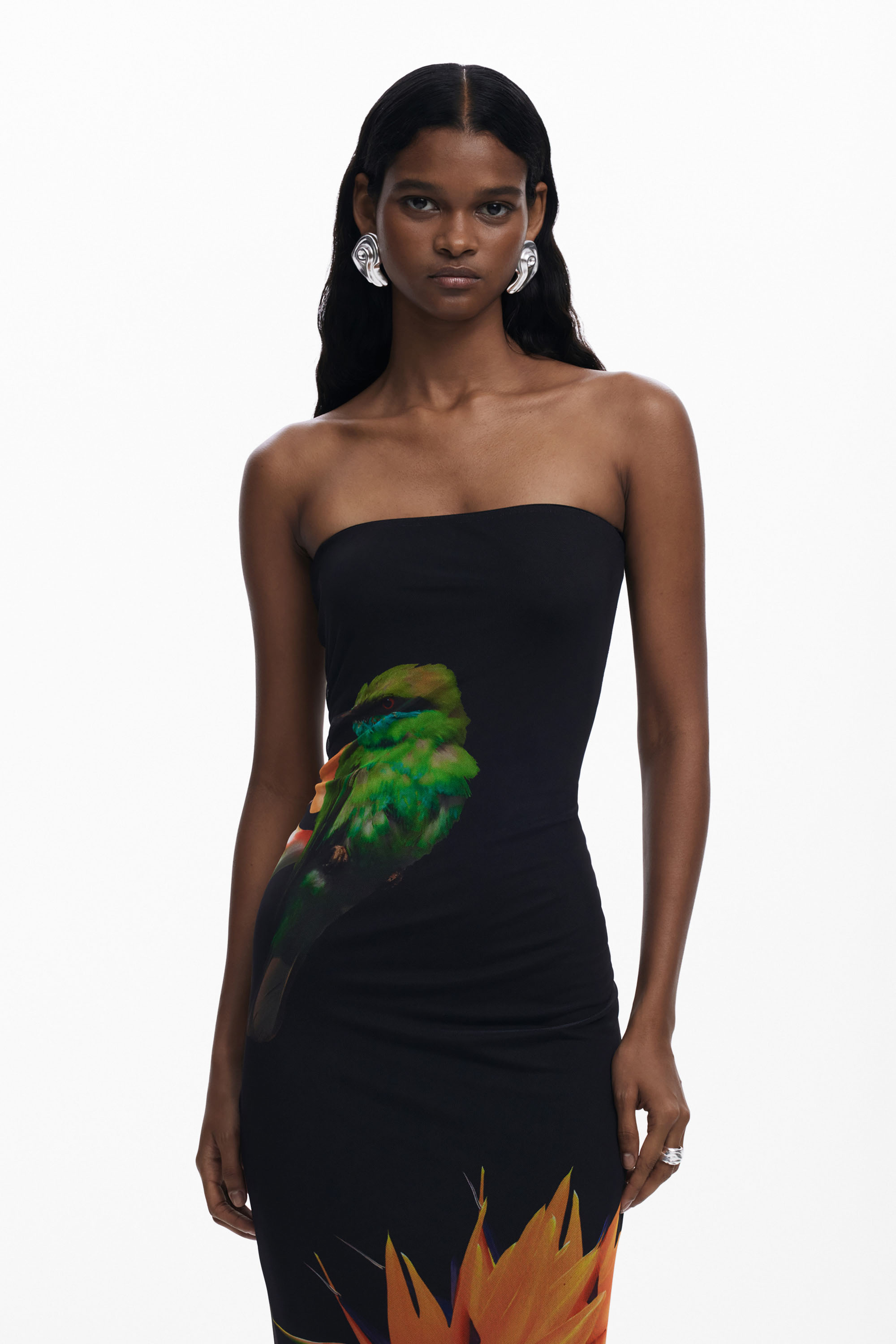 Desigual - COLIBRÍ STRAPLESS - Női ruha