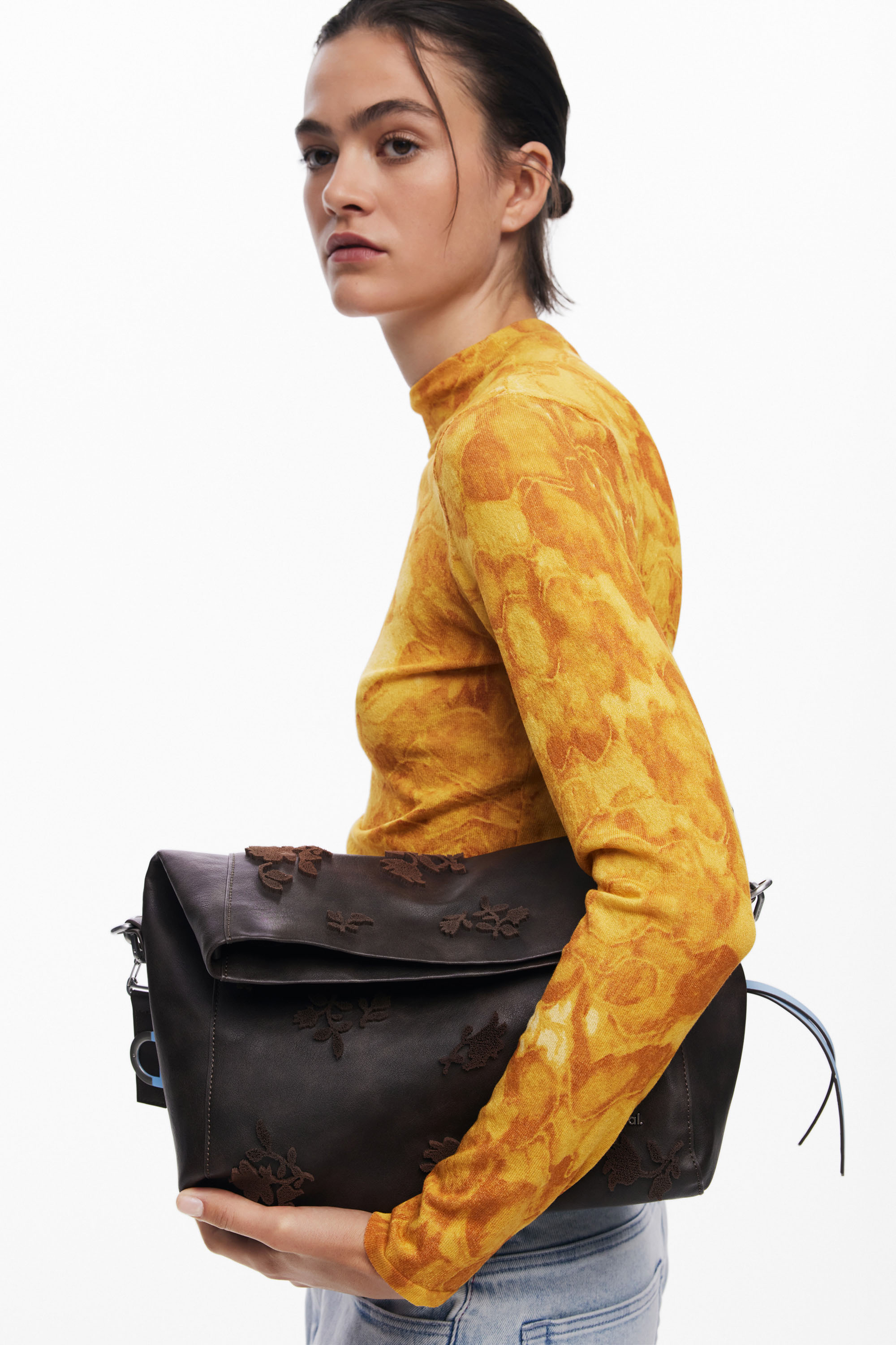 Desigual - STENCIL FLOWER LOVERTY 3.0 - Női oldaltáska