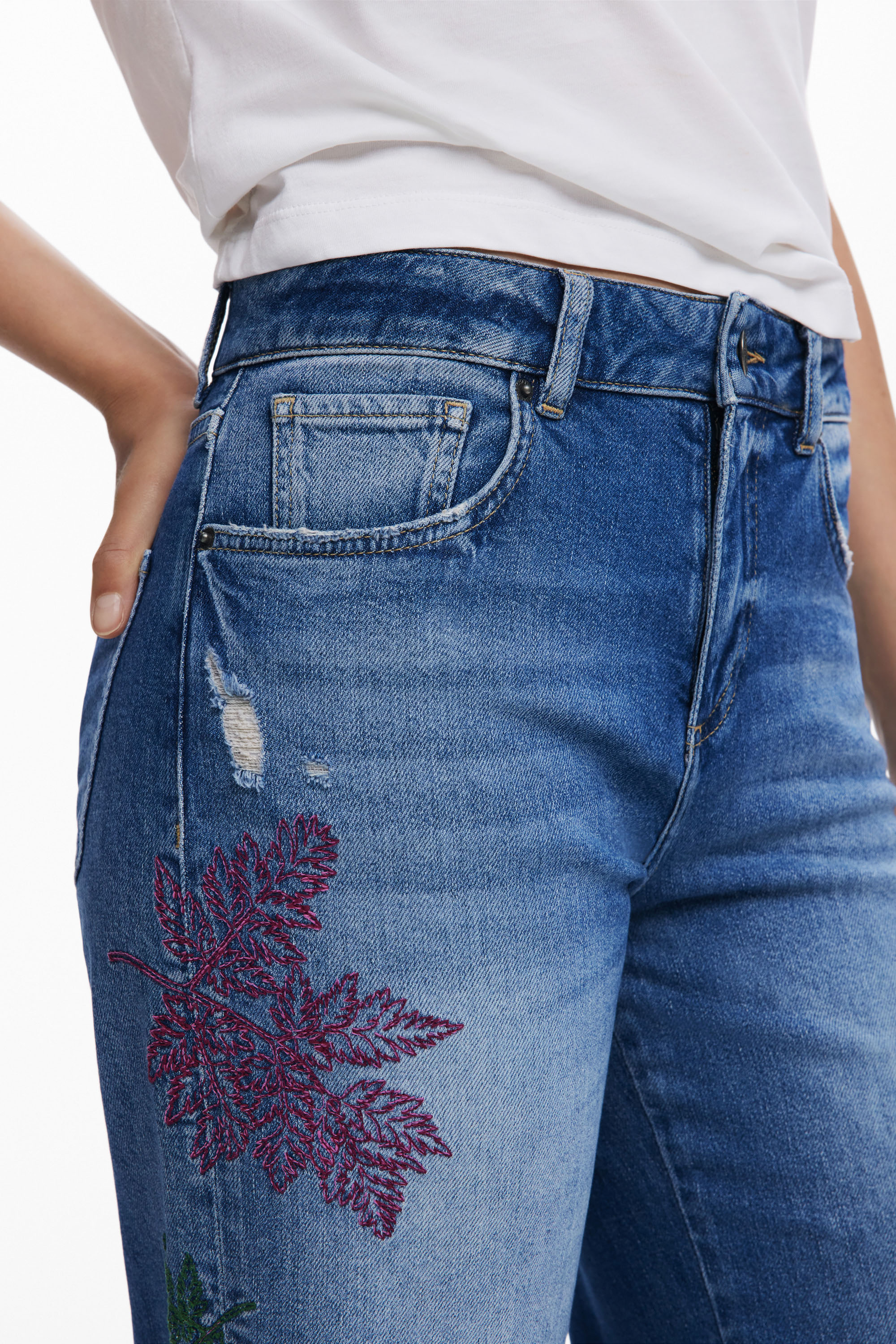 Desigual - BOTANIC - Női farmernadrág