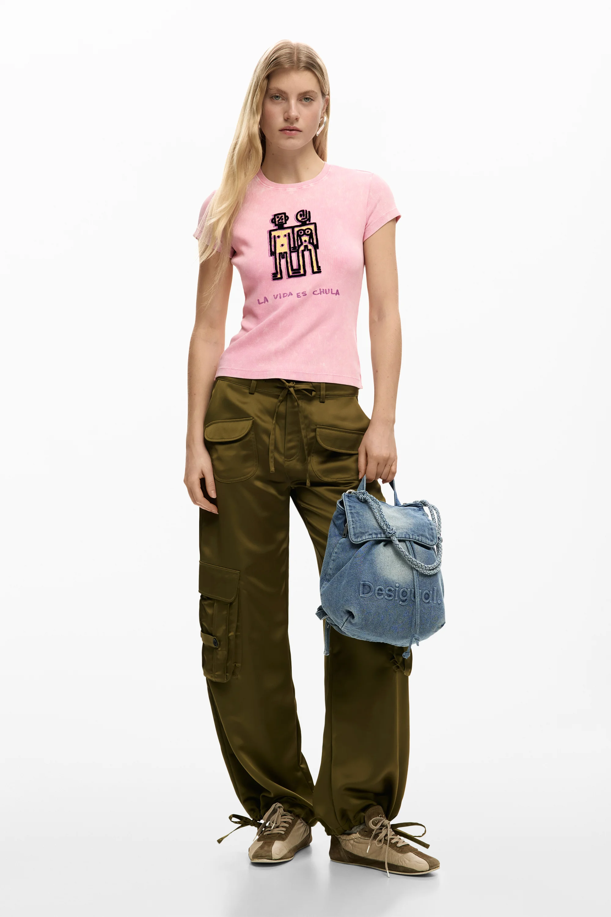 Desigual - HALF LOGO DENIM LUENA MINI - Női hátizsák