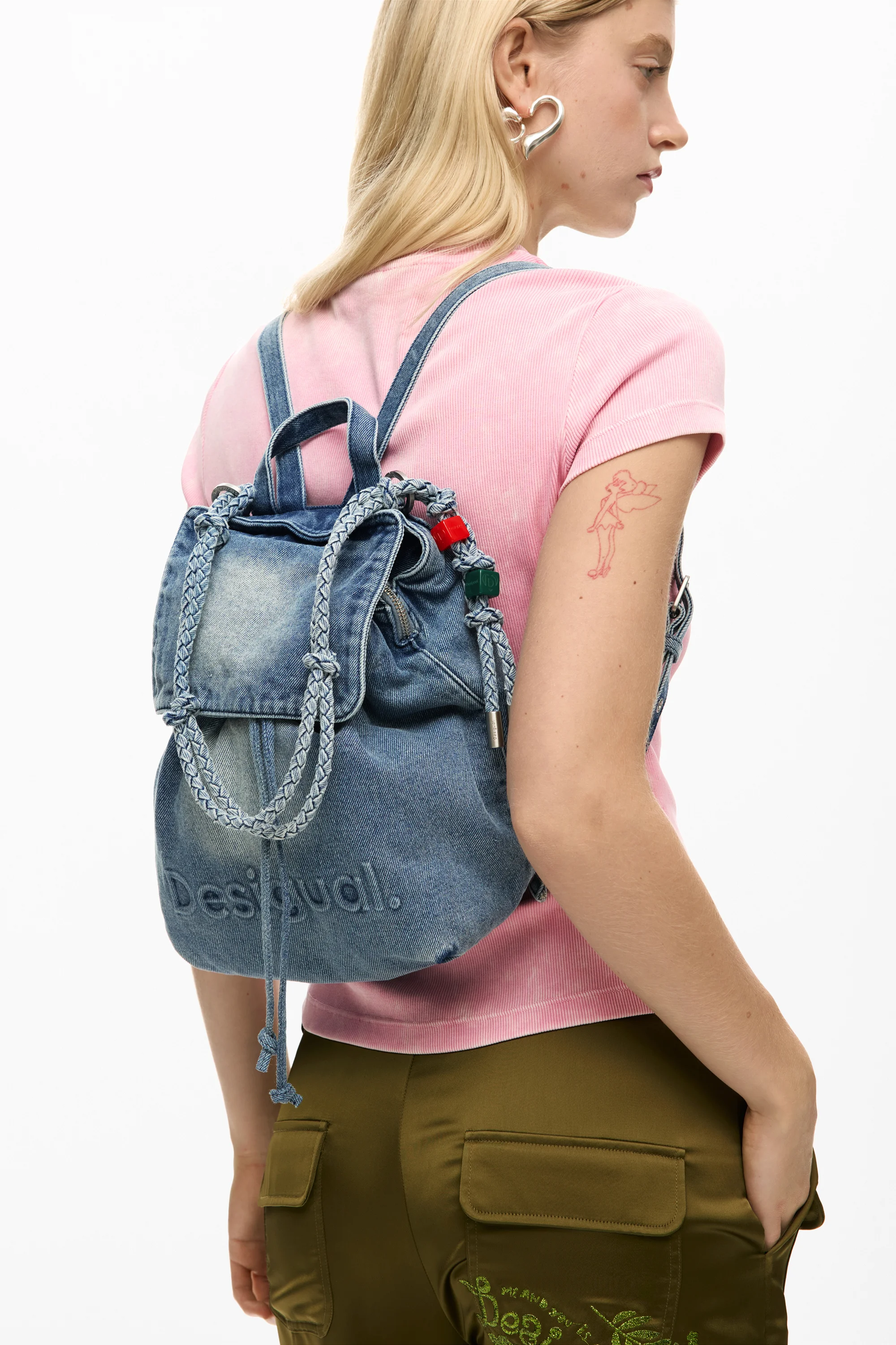Desigual - HALF LOGO DENIM LUENA MINI - Női hátizsák