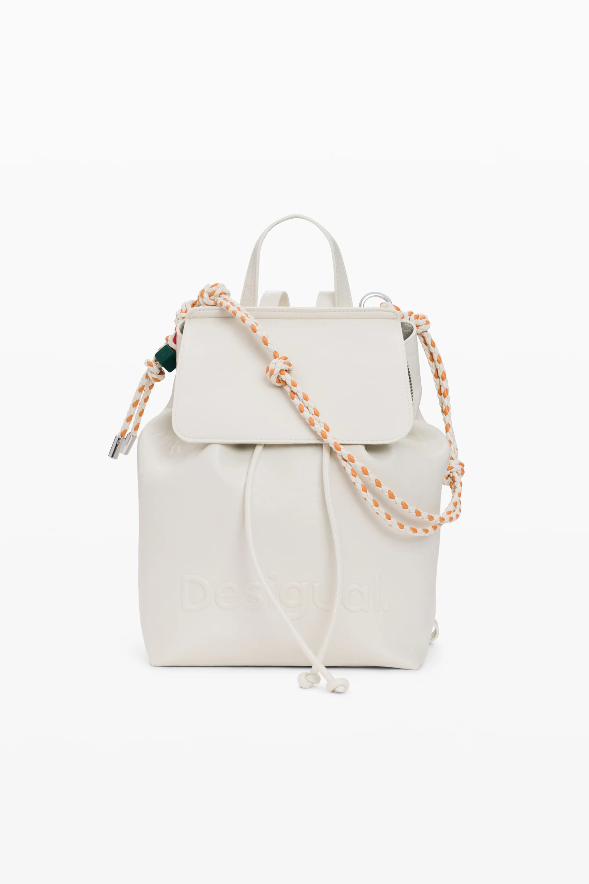 Desigual - HALF LOGO LUENA MINI ECRU - Női hátizsák