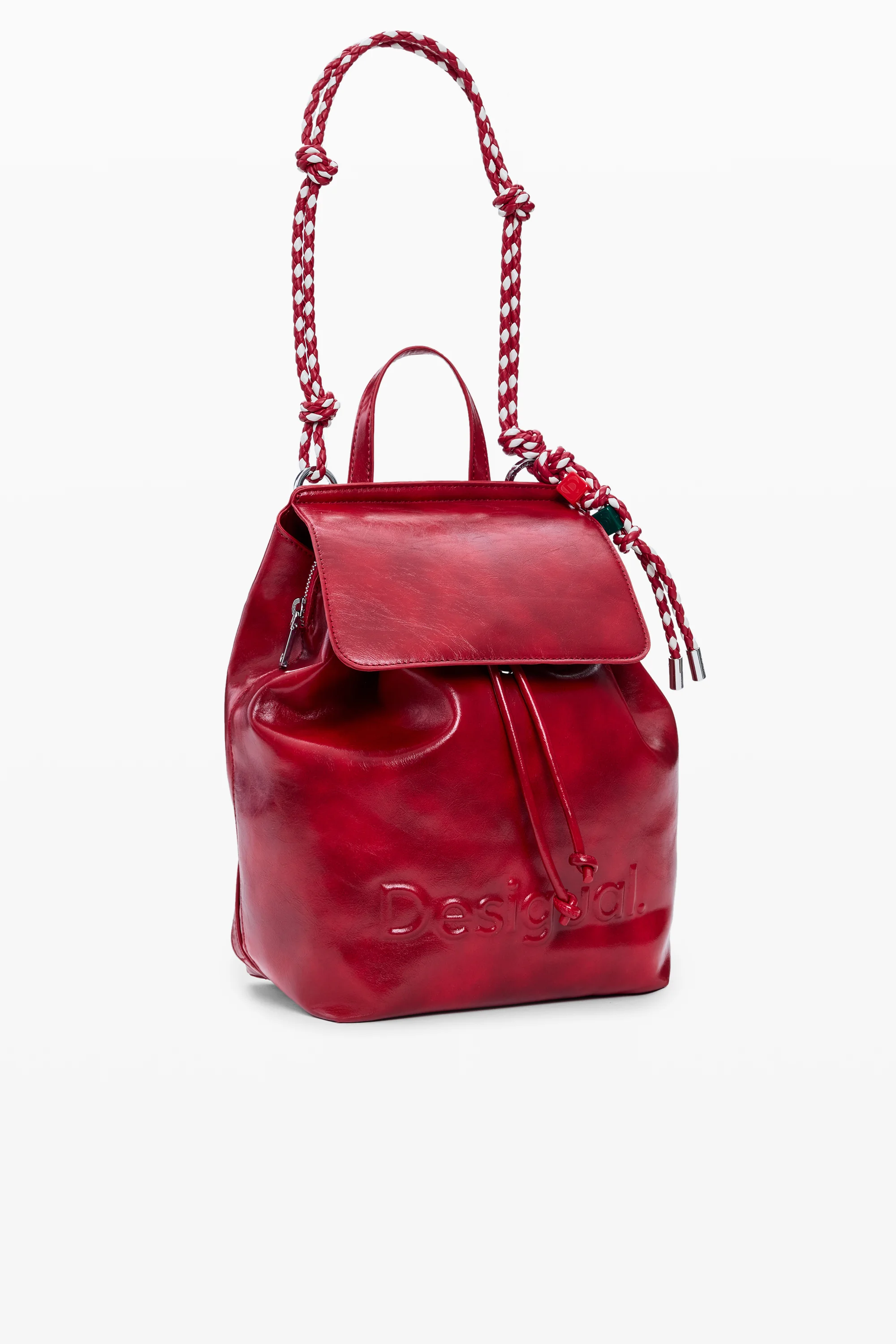 Desigual - HALF LOGO LUENA MINI RED - Női hátizsák