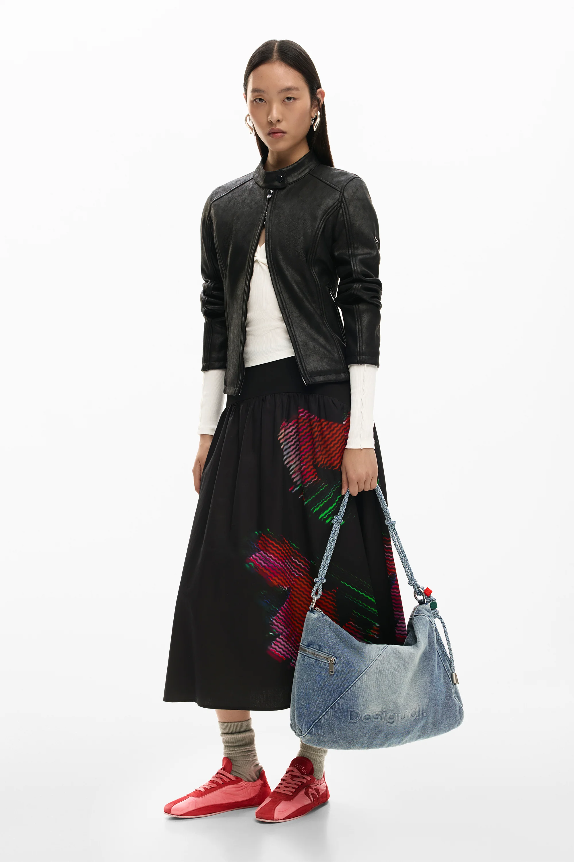 Desigual - HALF LOGO DENIM LEIRIA 2.0 - Női oldaltáska