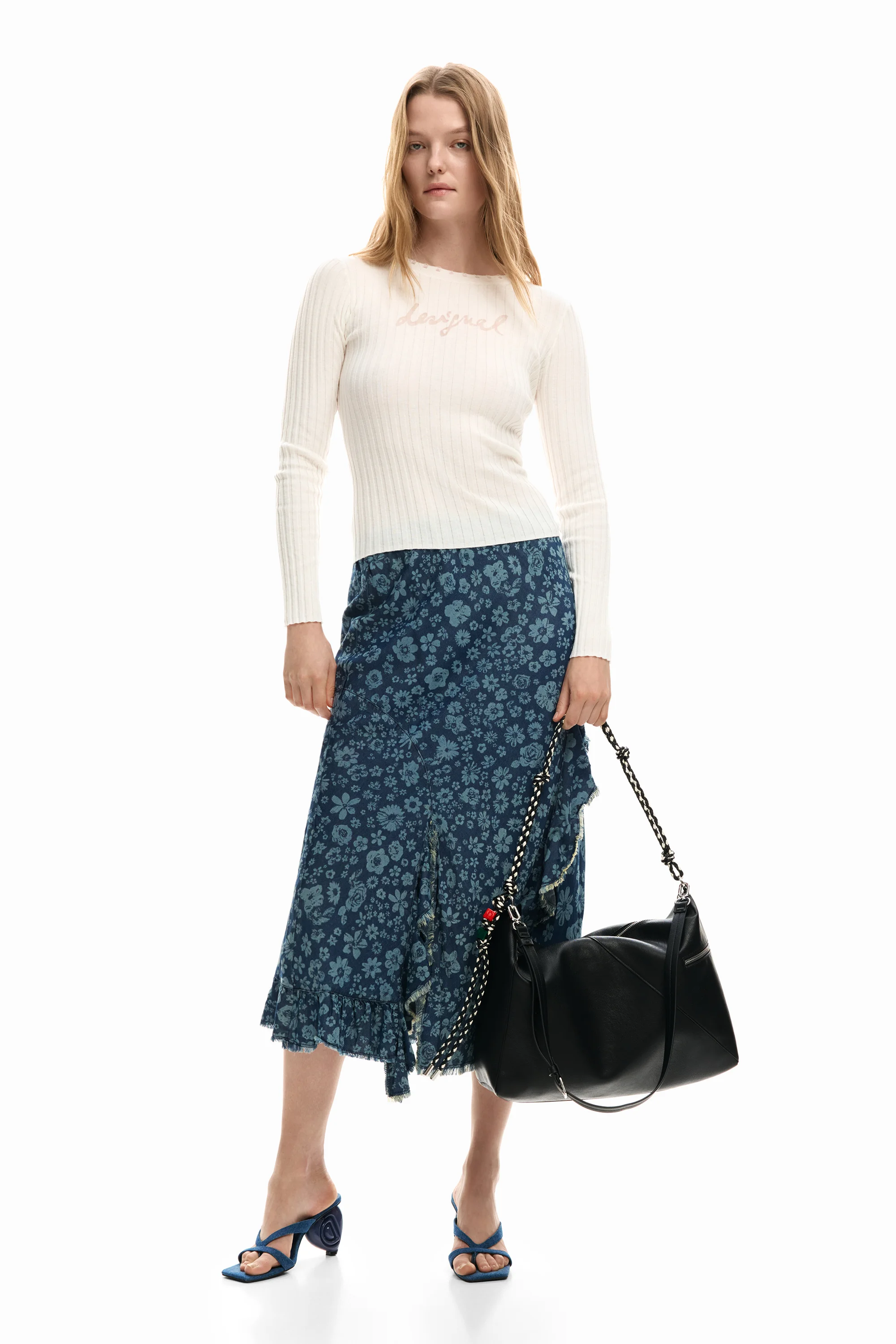Desigual - HALF LOGO LEIRIA 2.0 BLACK - Női oldaltáska