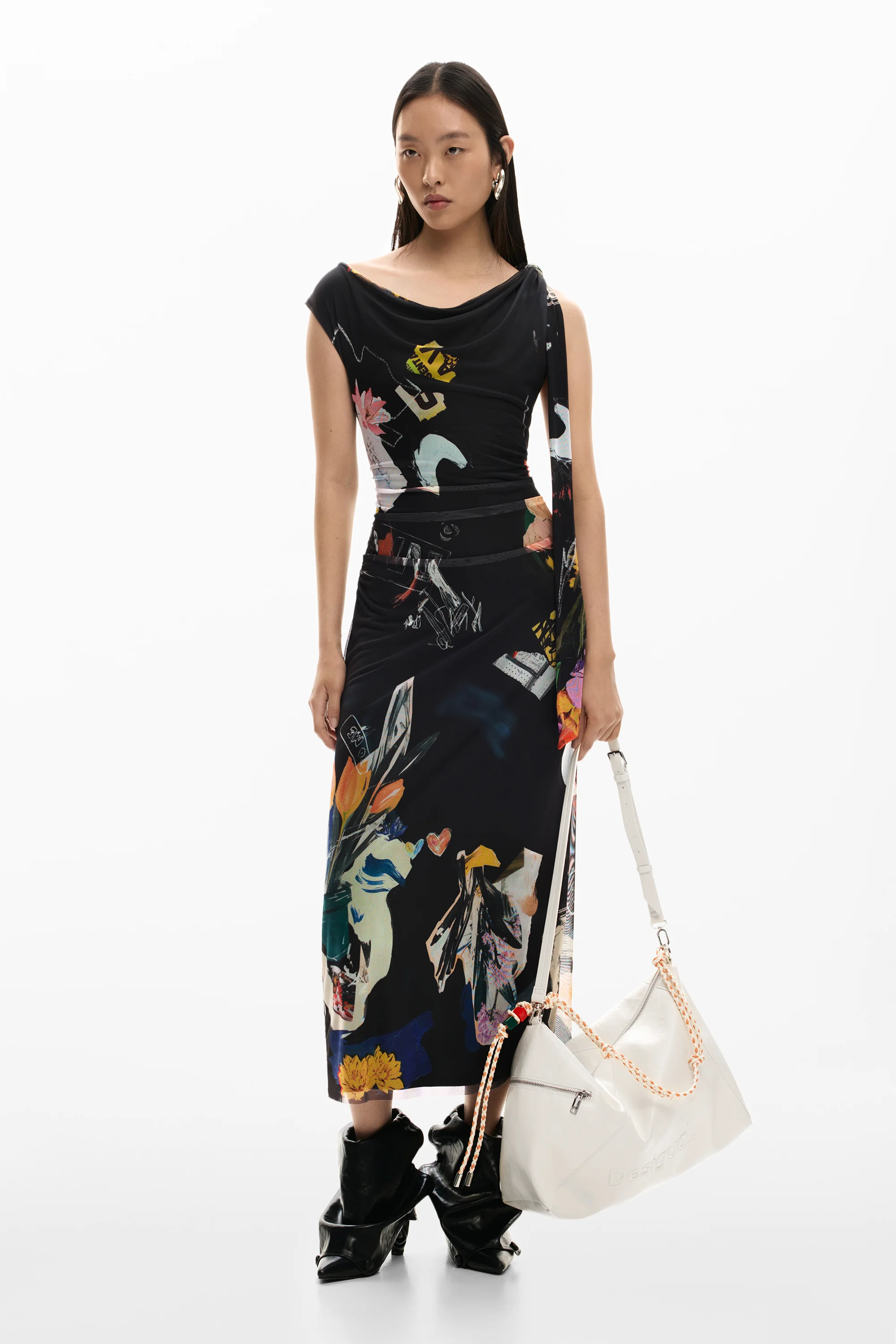 Desigual - HALF LOGO LEIRIA 2.0 ECRU - Női oldaltáska