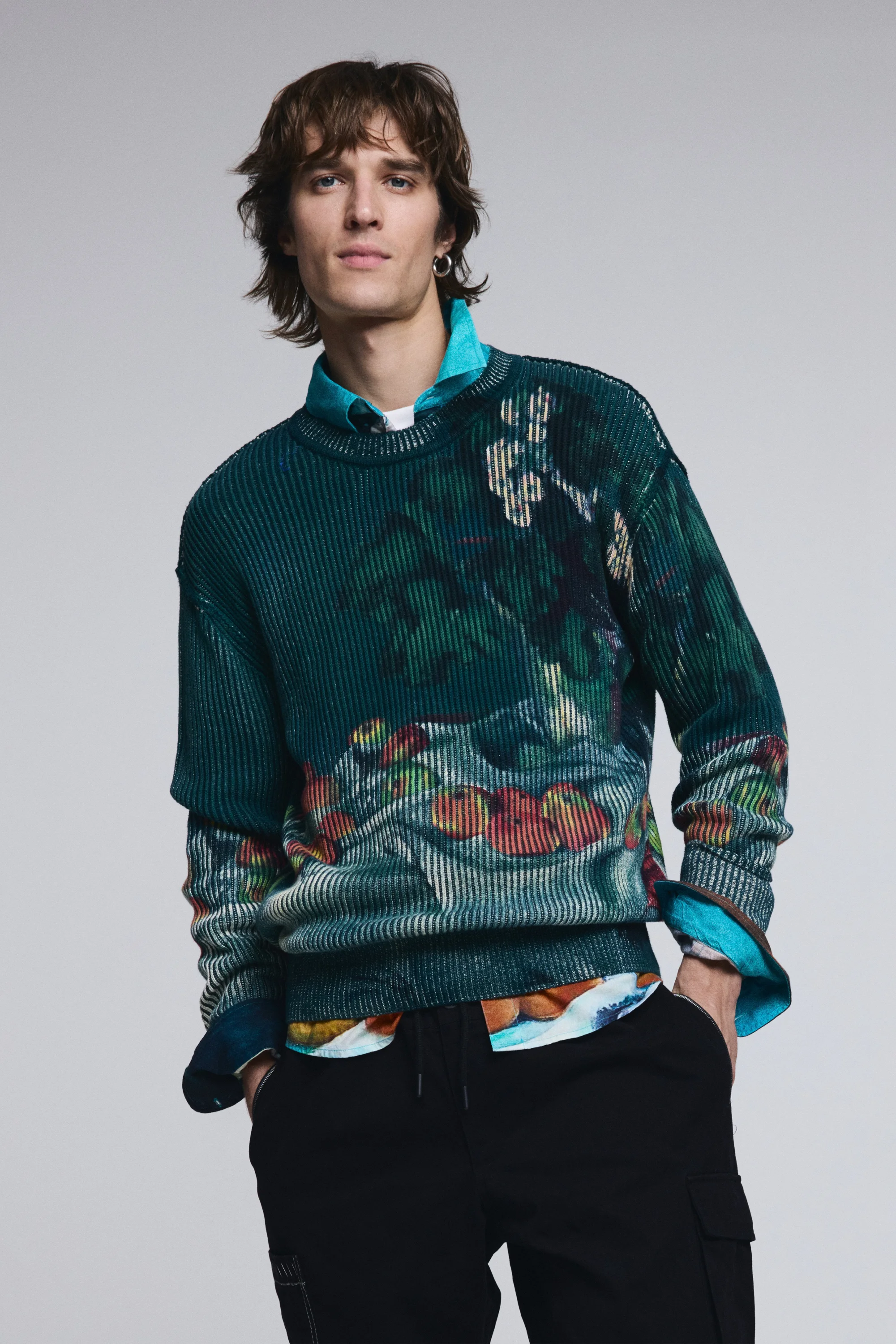 Desigual -  PRINTED MASTERPIECE - Elegáns Férfi pulóver