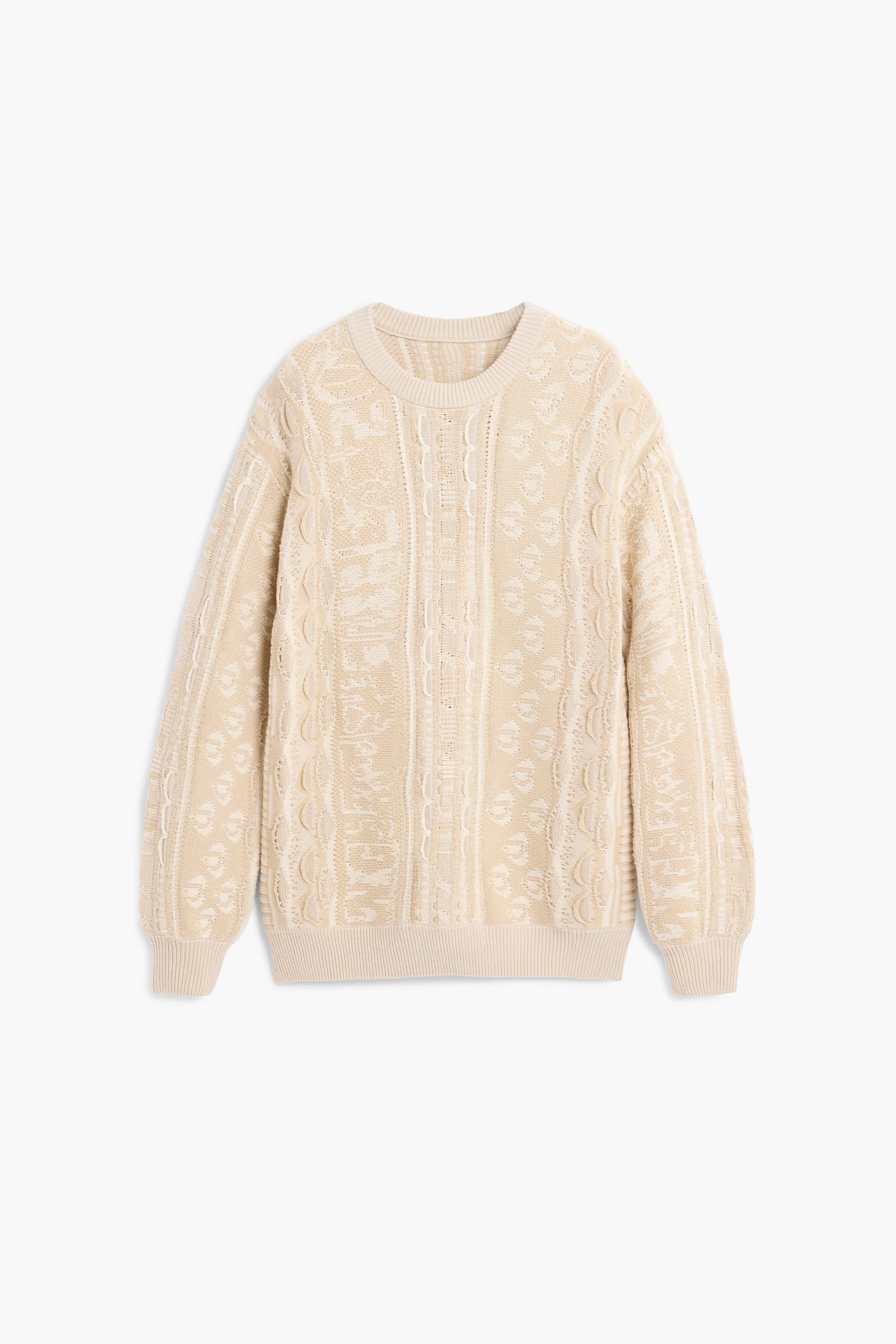 Desigual - VINTAGE IVORY - Elegáns Férfi pulóver