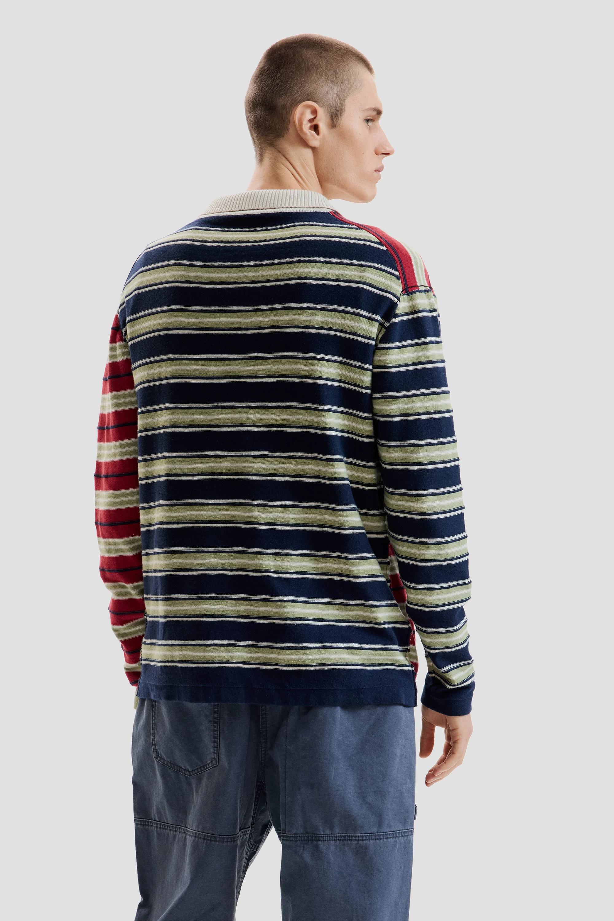 Desigual - MIXED STRIPES - Elegáns Férfi pulóver