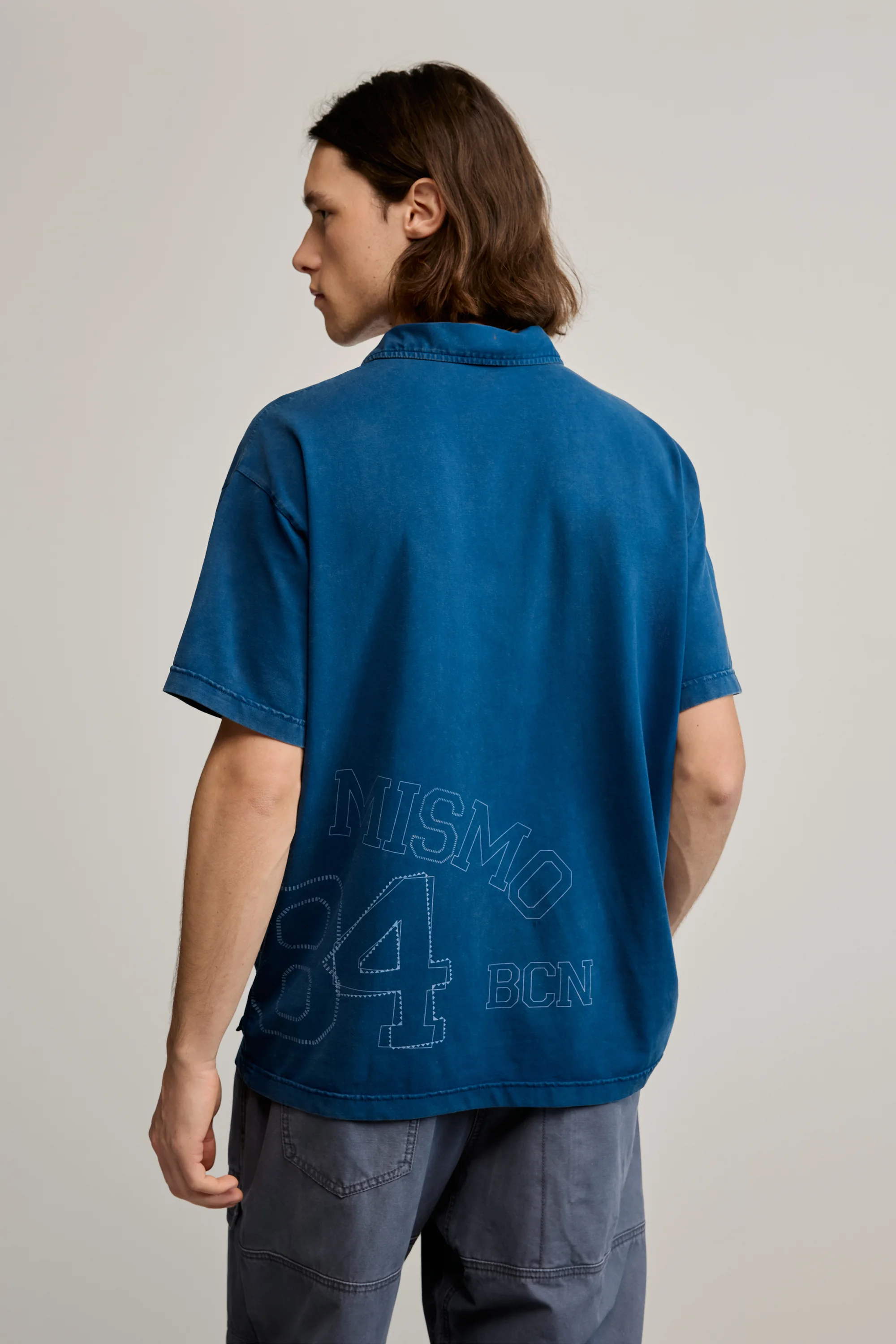 Desigual - POLO PATCH INDIGO - Galléros Férfi póló