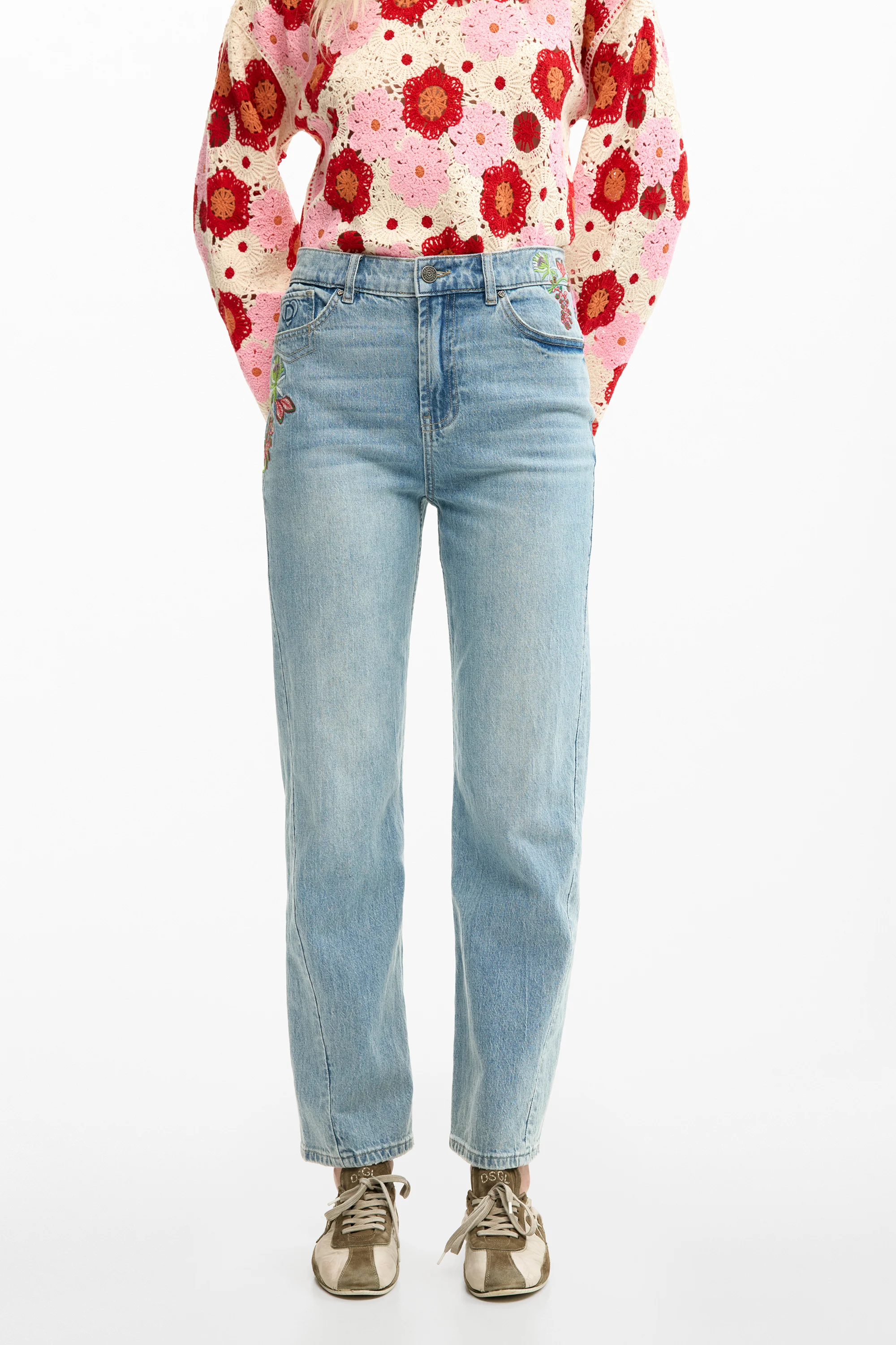 Desigual - FLORA - Női farmernadrág