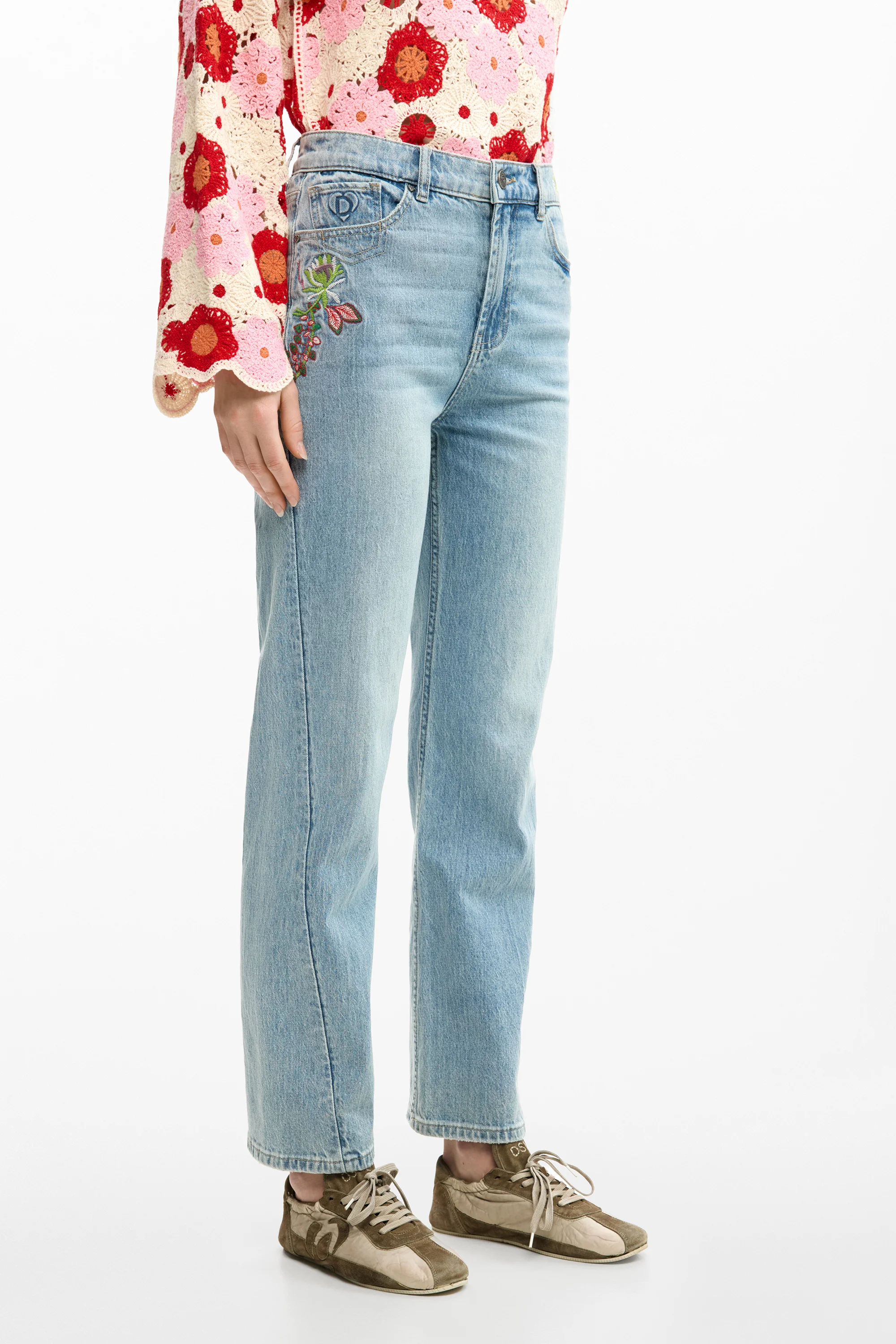 Desigual - FLORA - Női farmernadrág