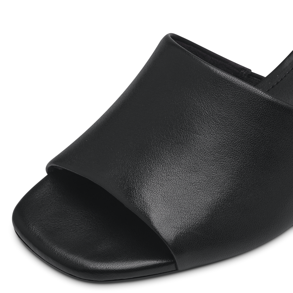 Tamaris - Magassarkú Bőr Női Papucs