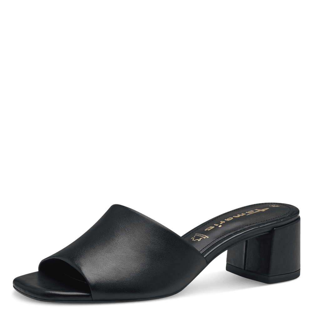 Tamaris - Magassarkú Bőr Női Papucs