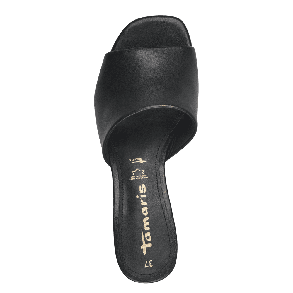 Tamaris - Magassarkú Bőr Női Papucs