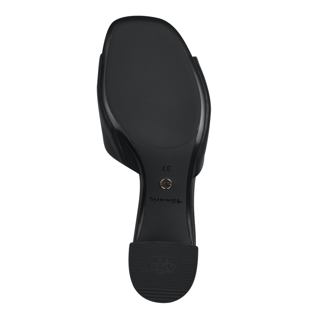 Tamaris - Magassarkú Bőr Női Papucs